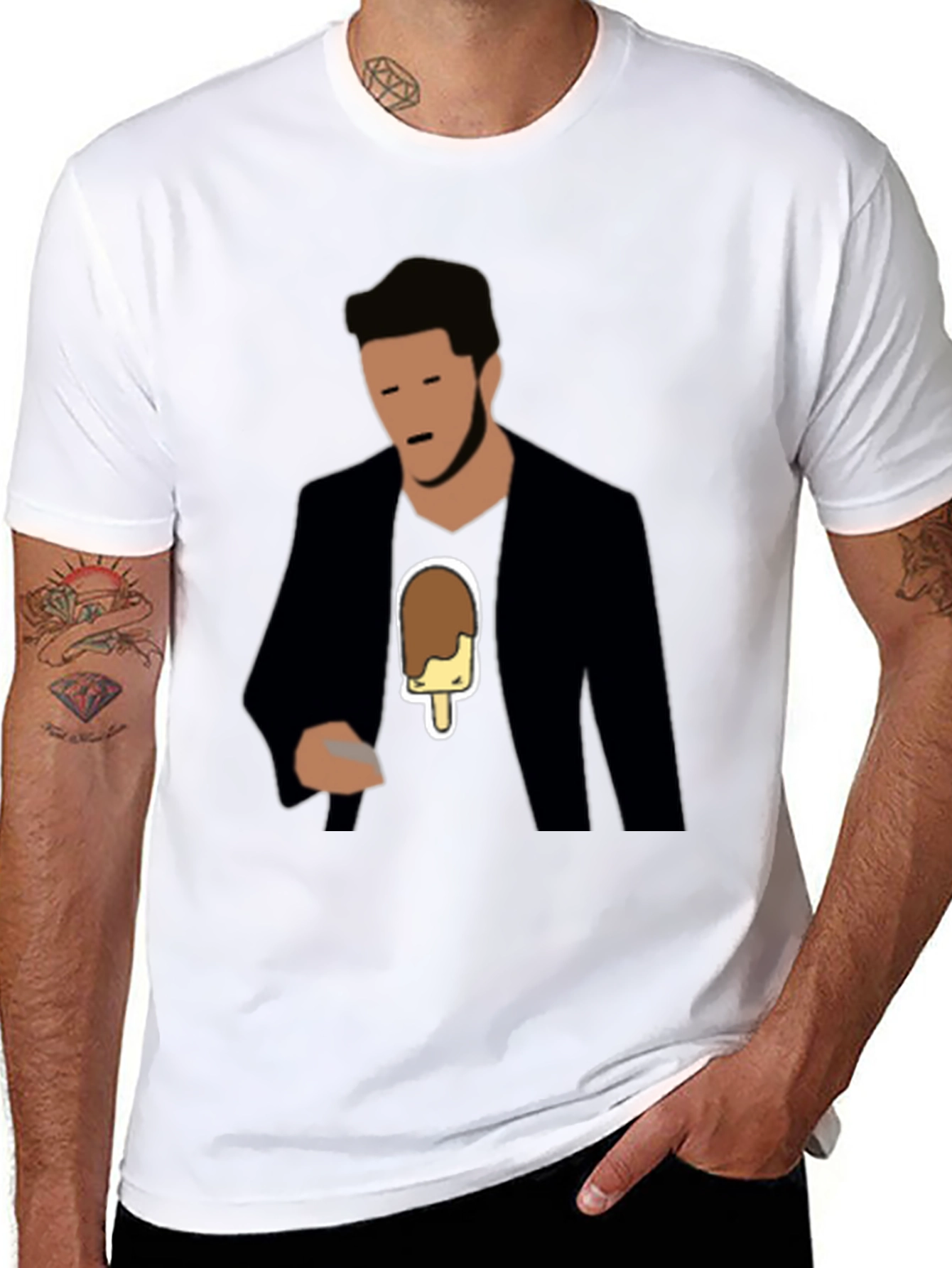 Black Cool Graphic Tee - Ice Cream Man view 8