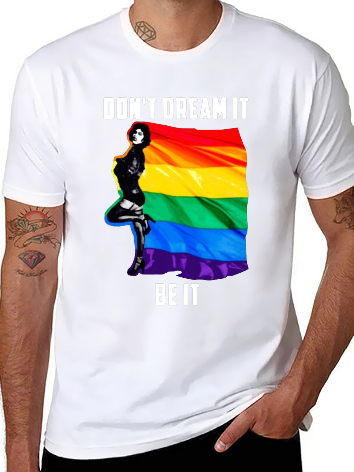Black Don't Dream It Be It Pride T-Shirt view 8