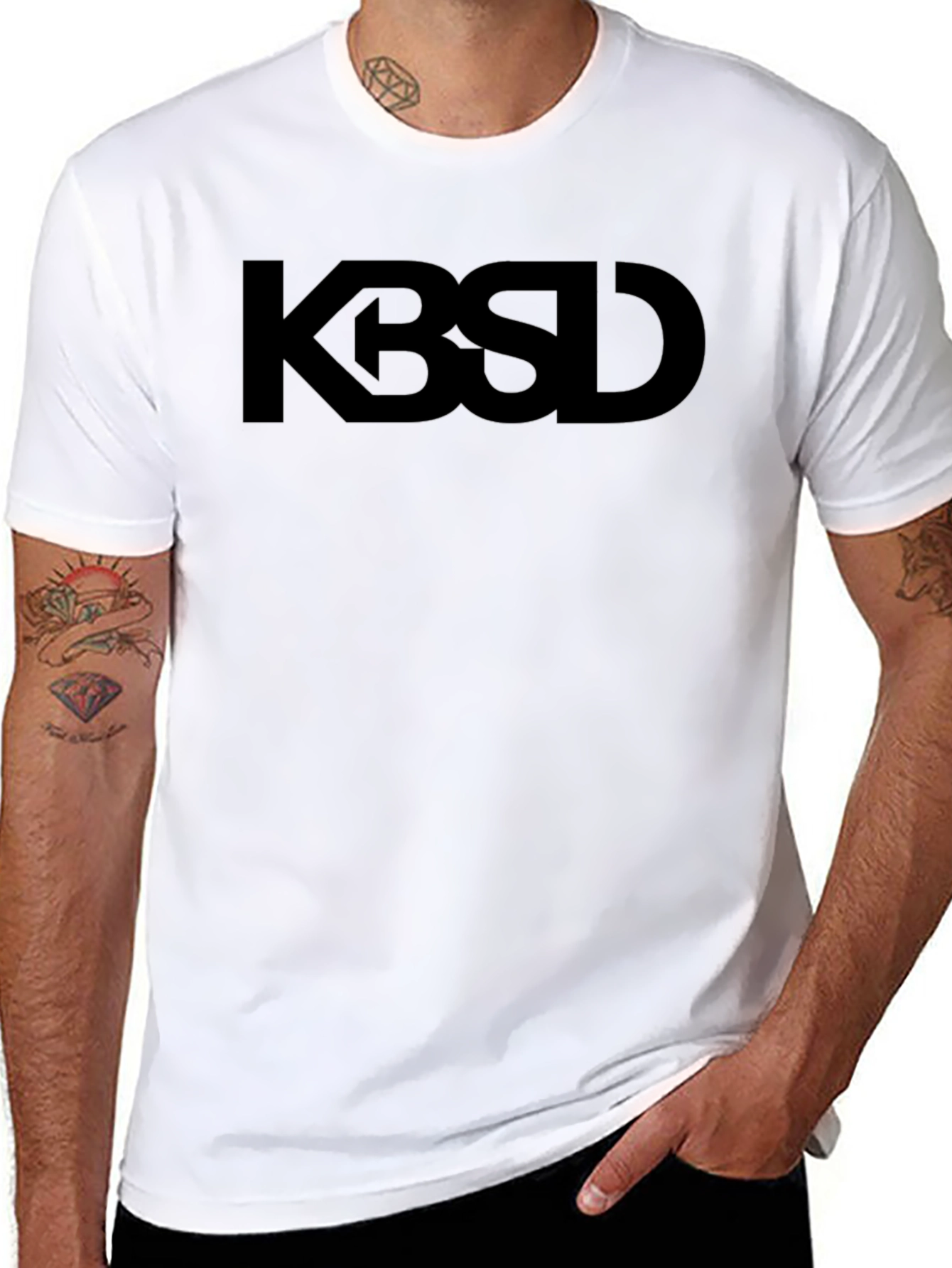 Black KBSD Black Graphic Tee - Men's Casual T-Shirt view 8