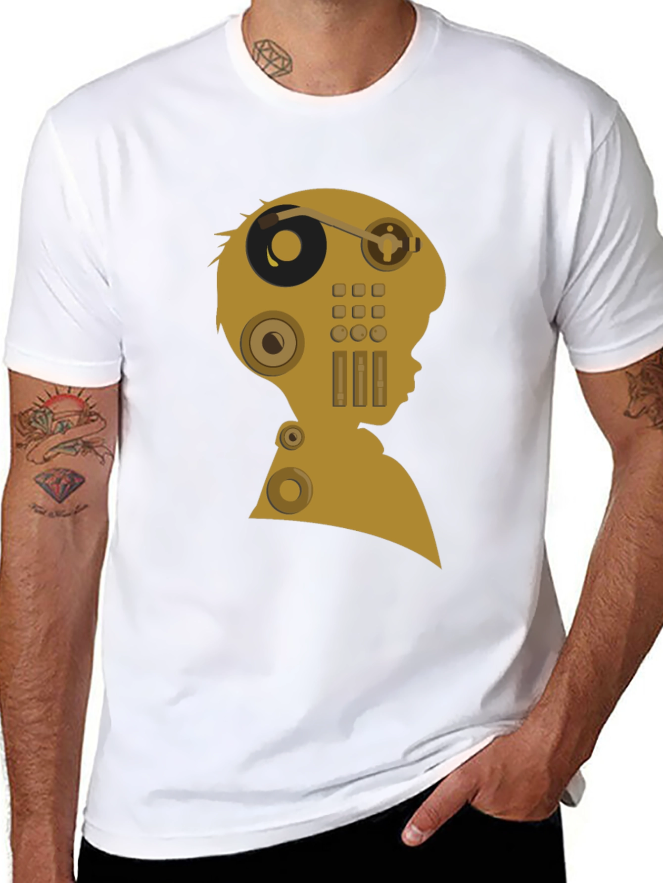 Retro Audio Mind T-Shirt - Unique Music Lover Tee - 8