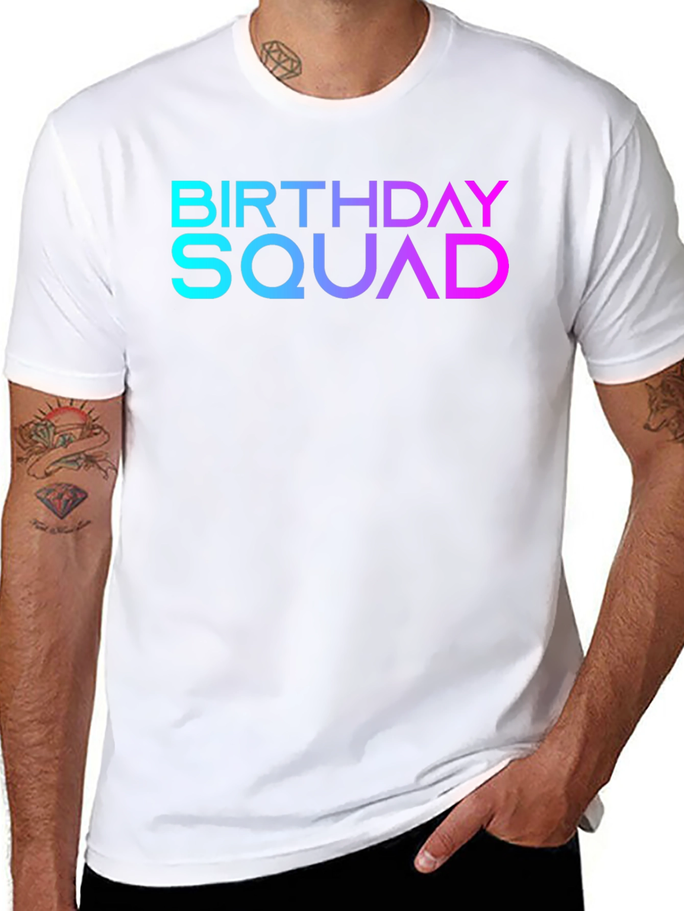 Black Birthday Squad Graphic T-Shirt view 8