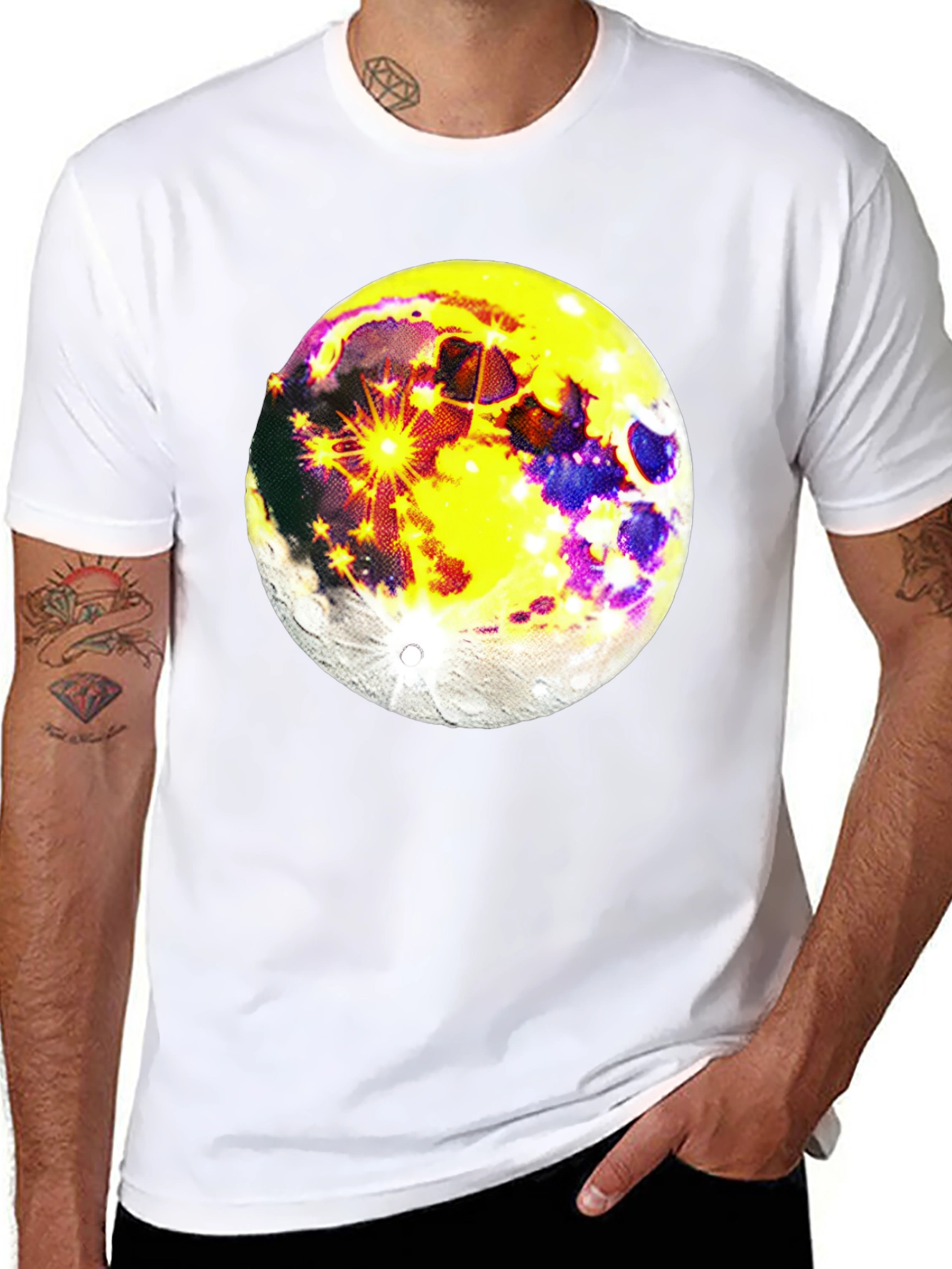 Black Moon Graphic Black T-Shirt - Celestial Style view 8