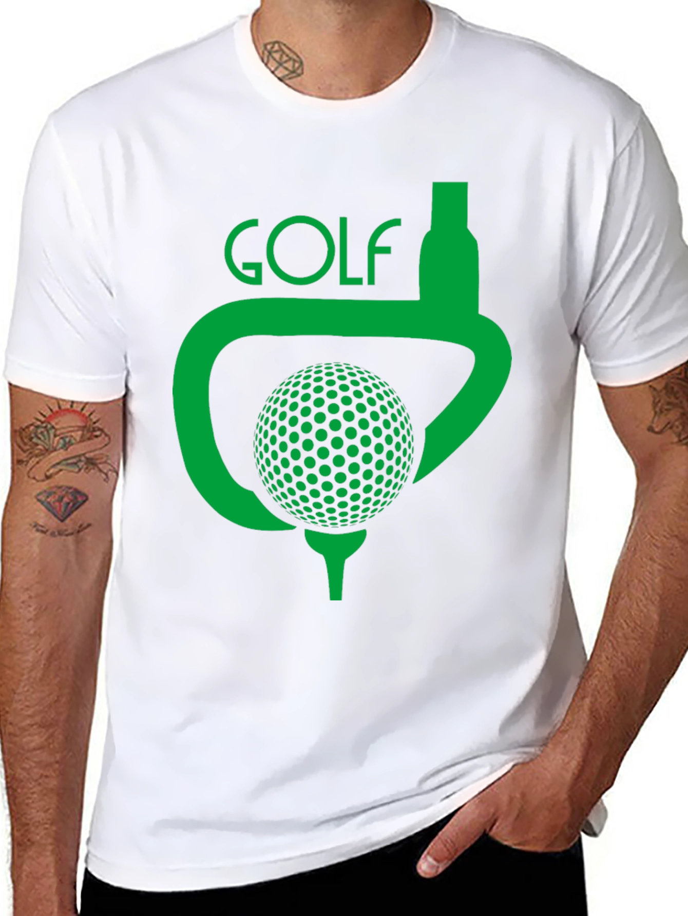 Black Golf Tee T-Shirt view 8
