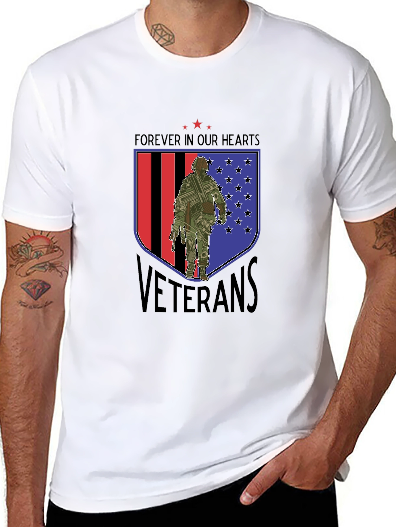 Forever In Our Hearts Veterans T-Shirt - 8