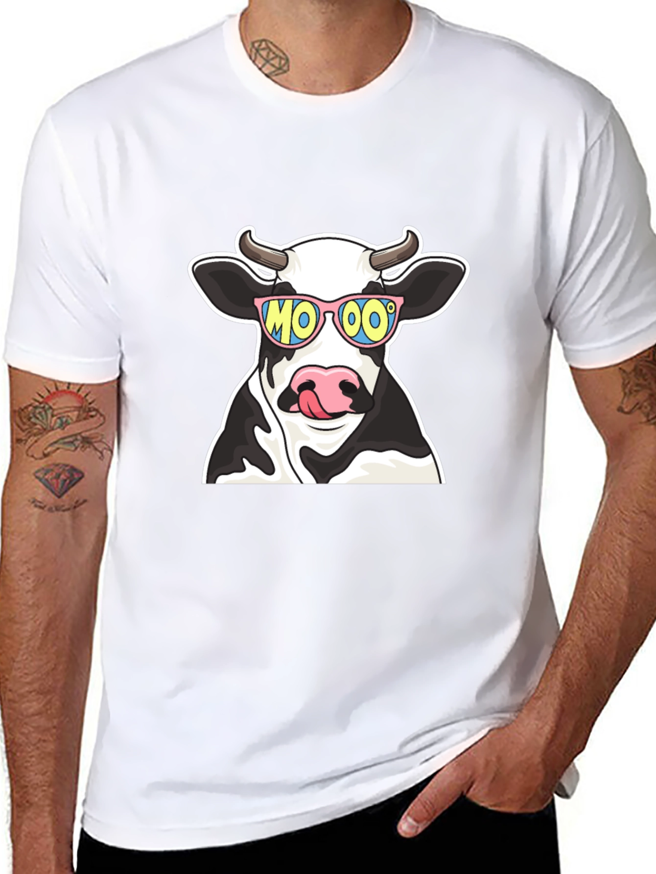 Cool Cow MOOO T-Shirt - Black Cotton Tee - 8