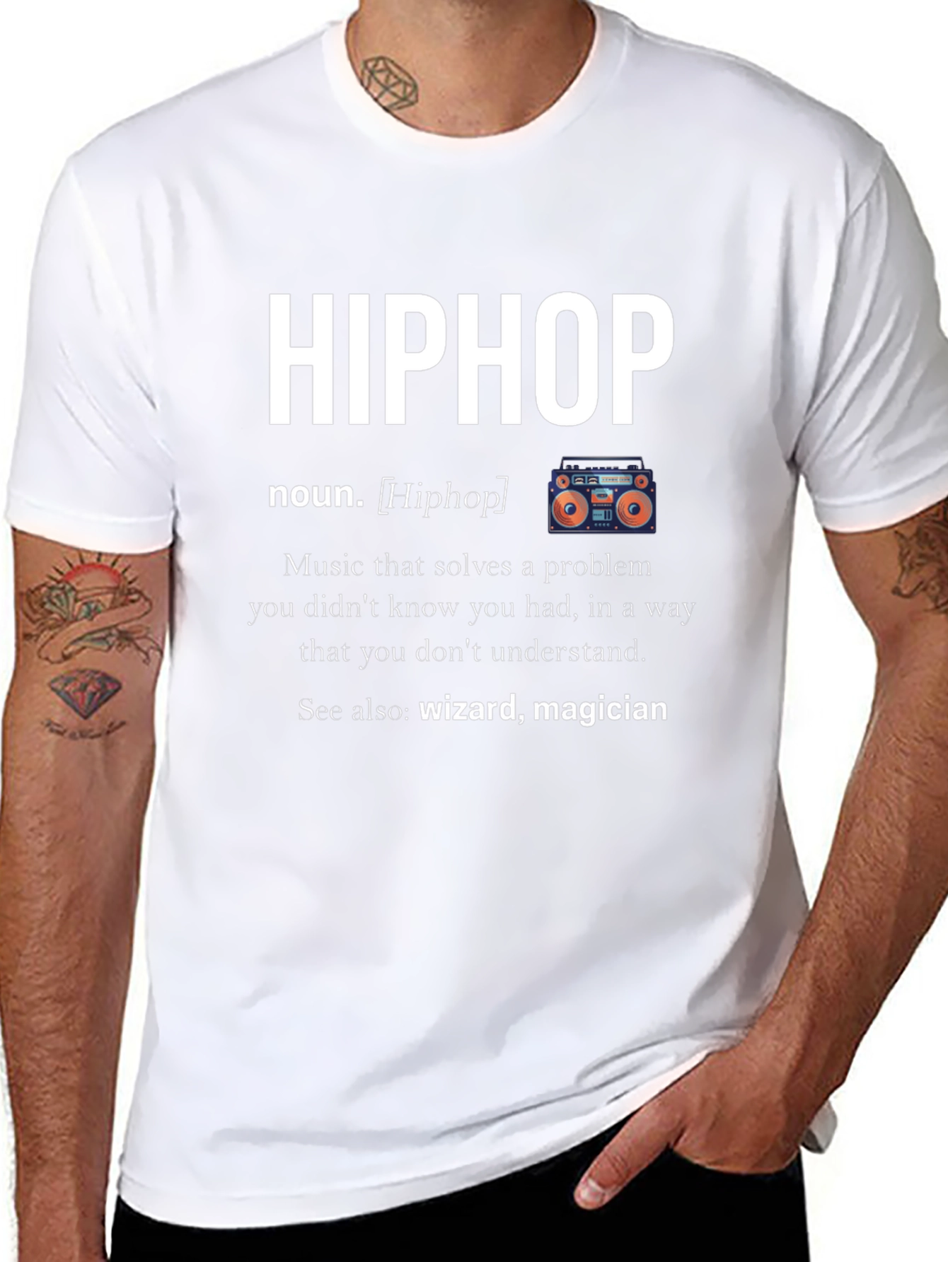Black Hiphop Definition Black T-Shirt view 8