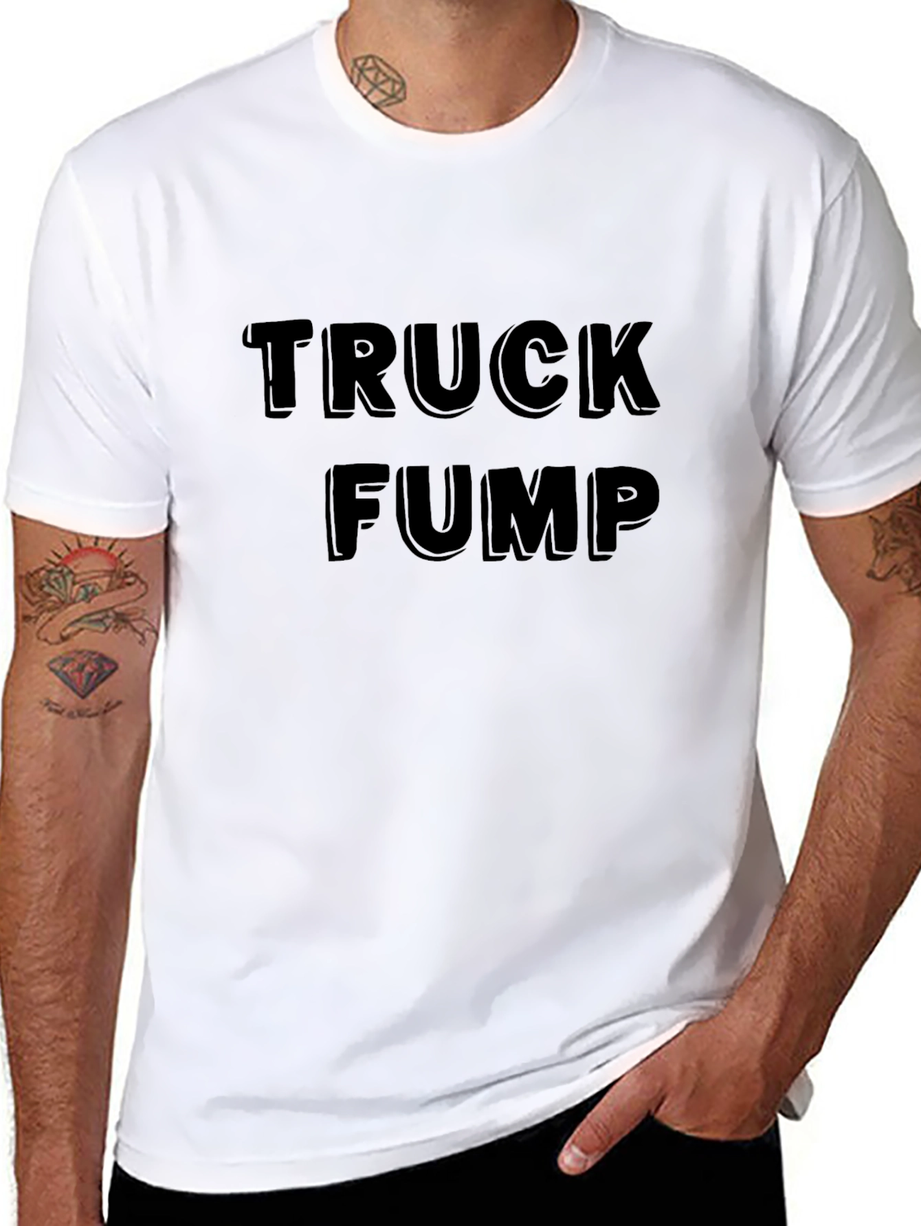 Black Truck Fump Funny Graphic Tee view 8