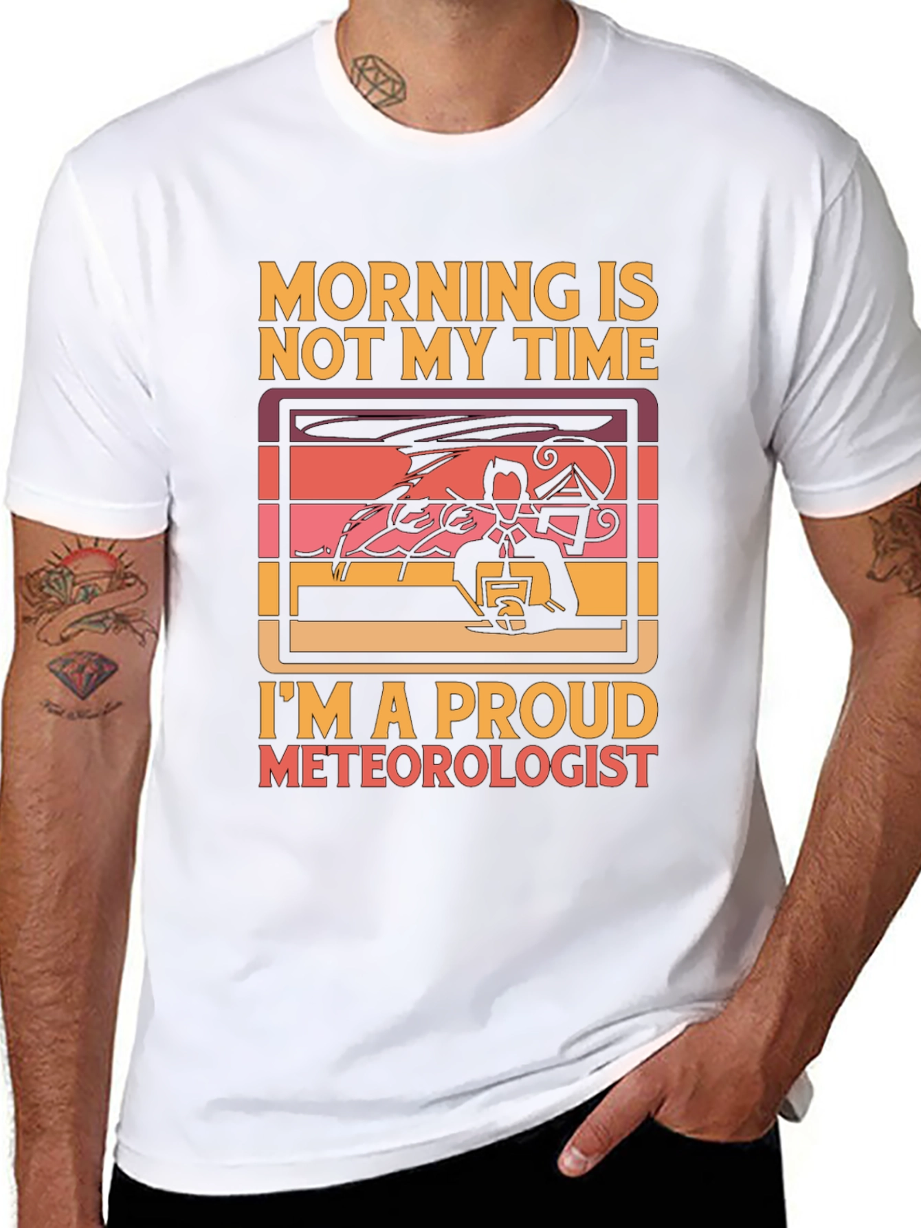 Black Proud Meteorologist T-Shirt view 8