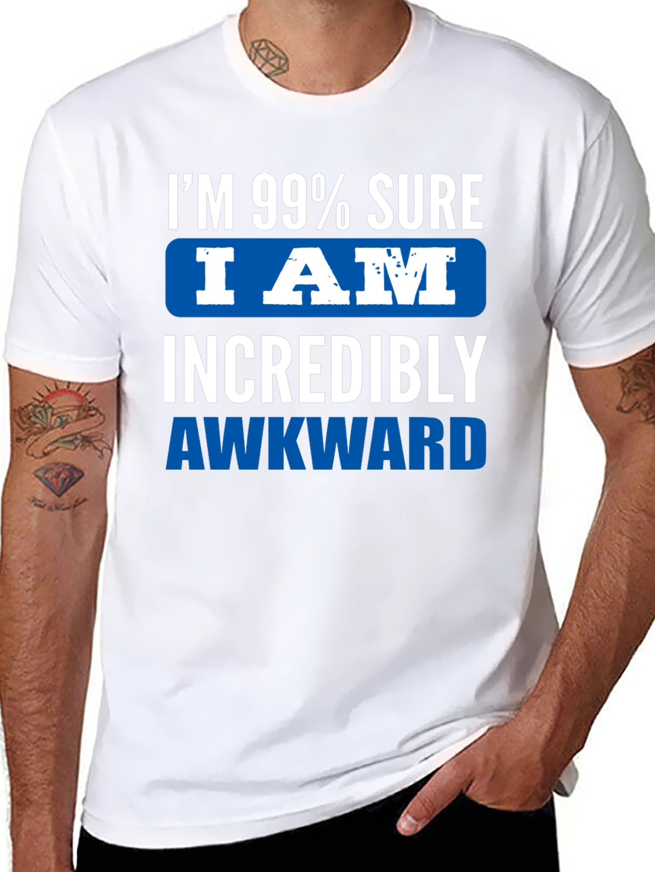 Black Awkward T-Shirt: Funny Graphic Tee for Introverts view 8