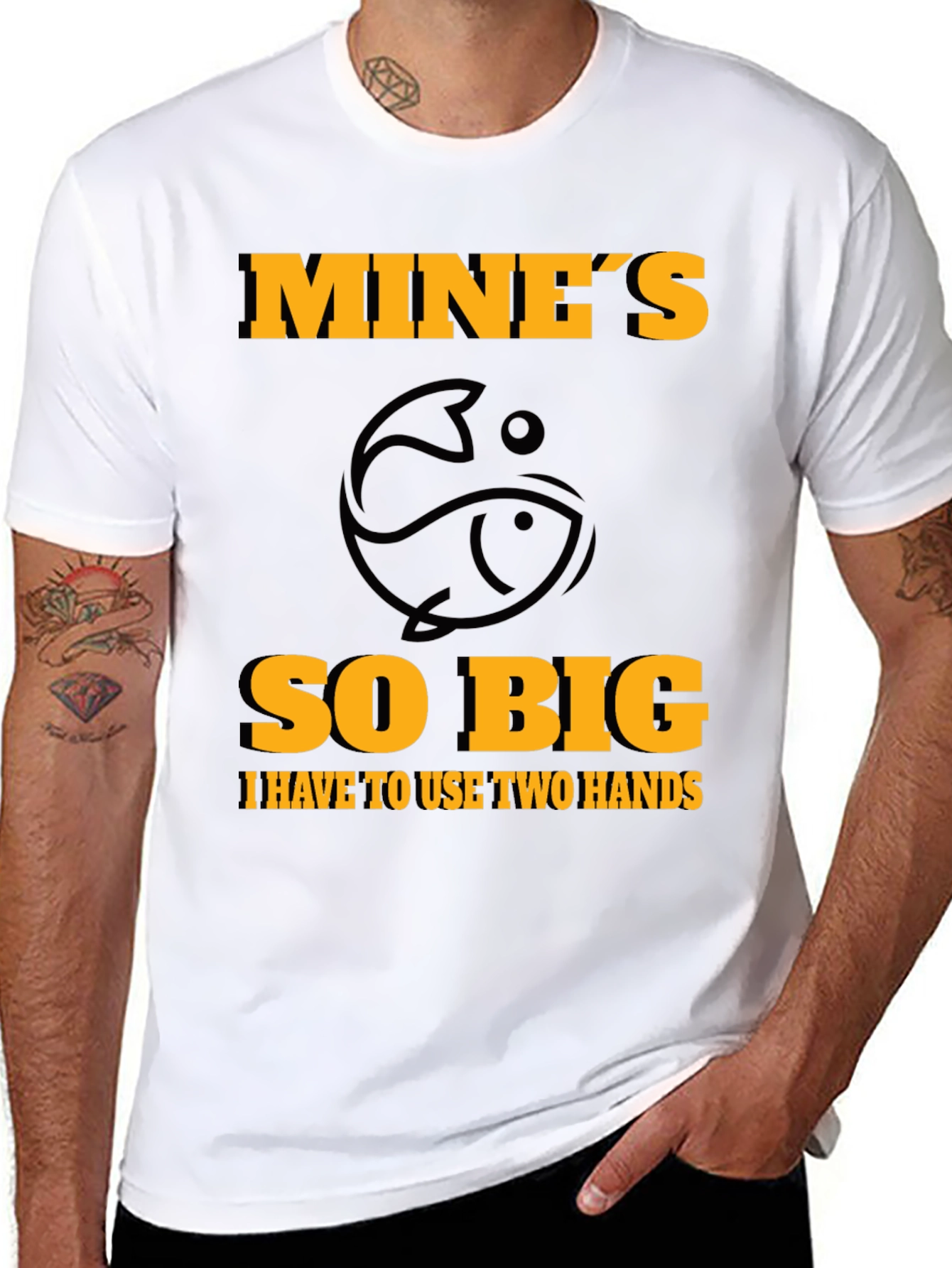 Black Mine's So Big Fishing T-Shirt - Humor Tee view 8