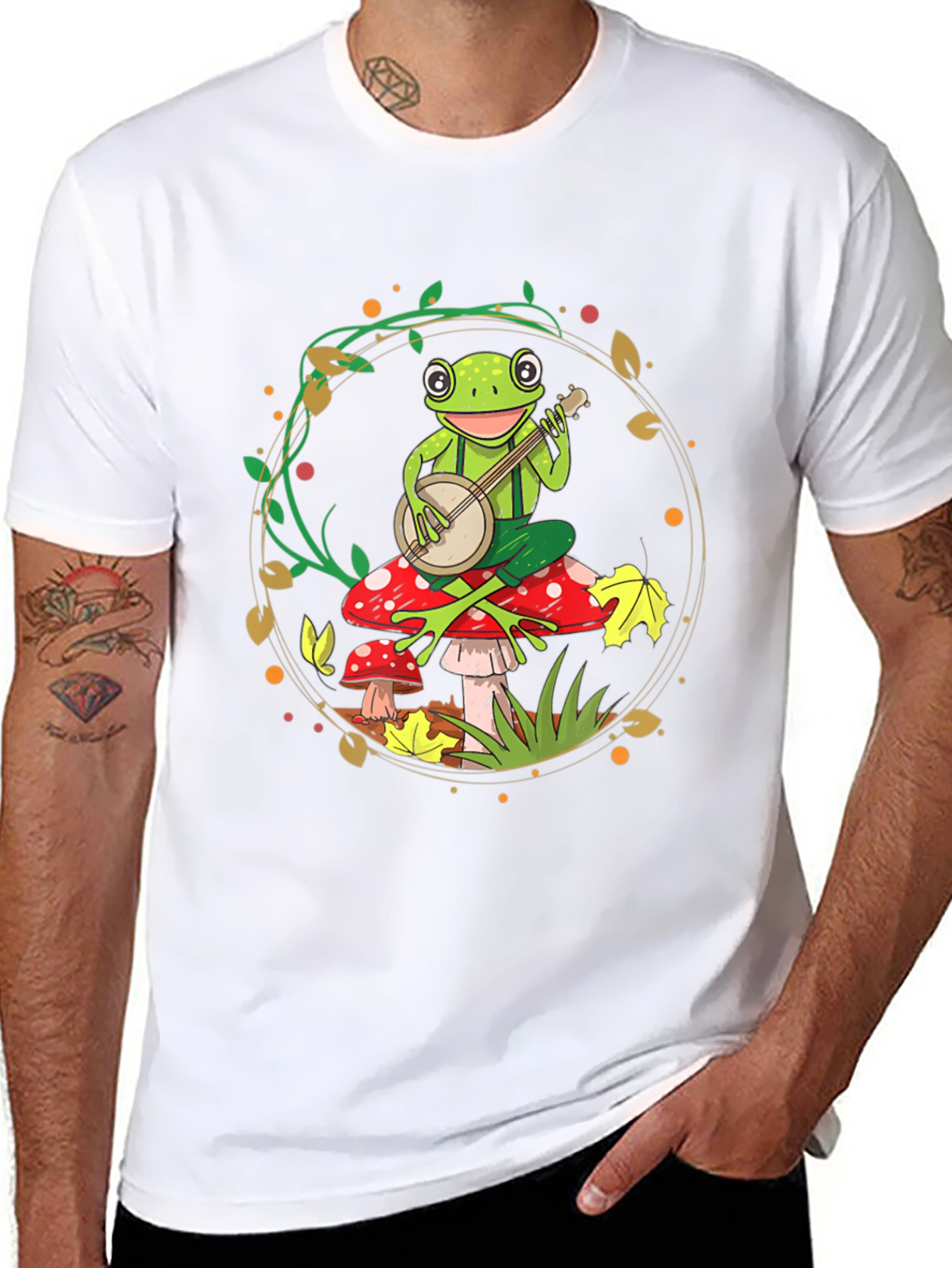 Black Frog Banjo T-Shirt - Whimsical Music Tee view 8