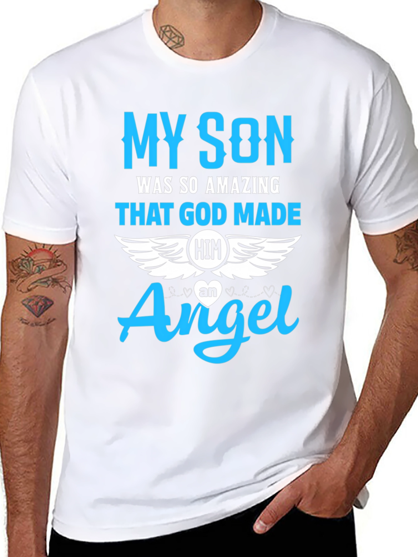 Black My Son Angel Memorial T-Shirt view 8