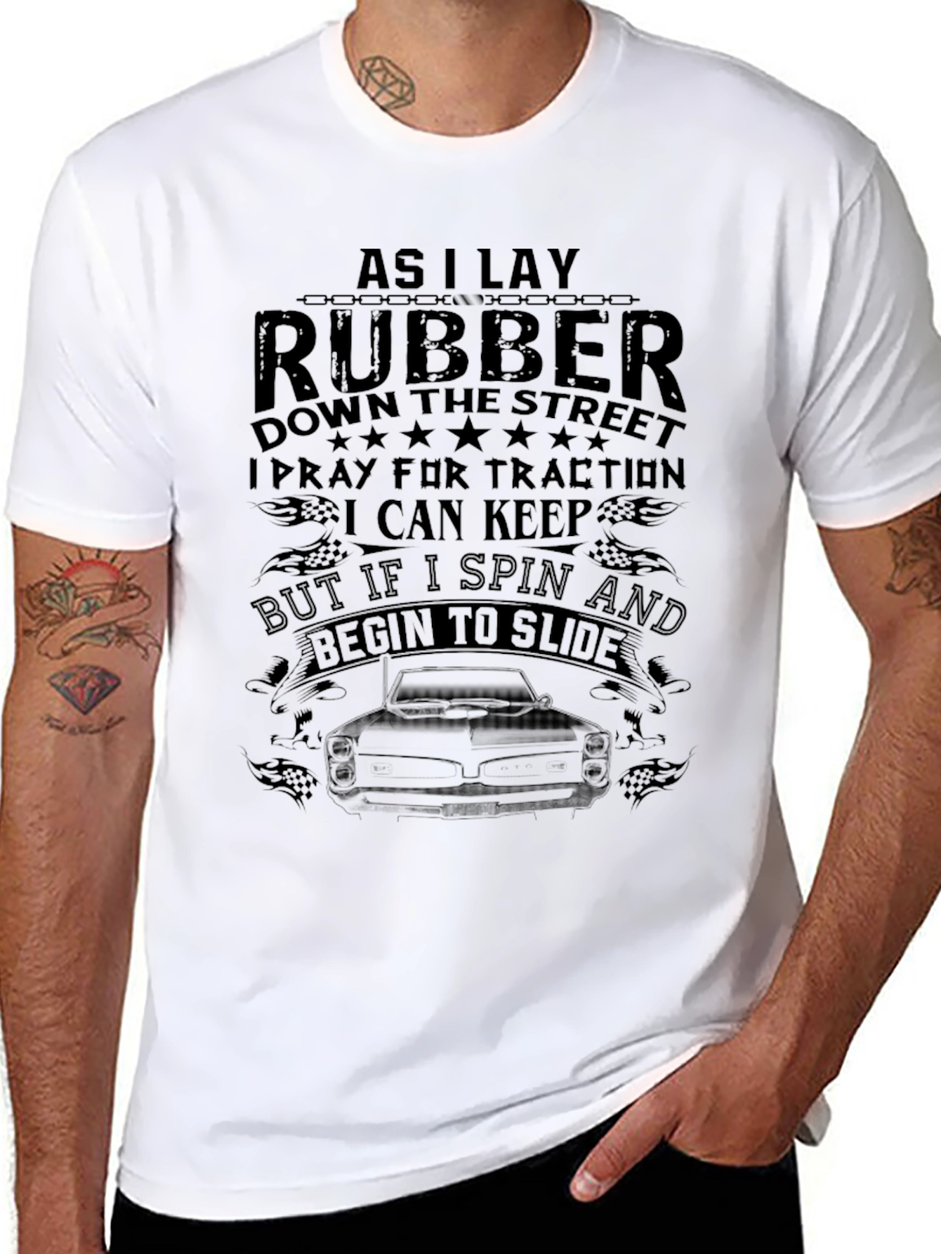 Black As I Lay Rubber T-Shirt Car Enthusiast Gift view 8
