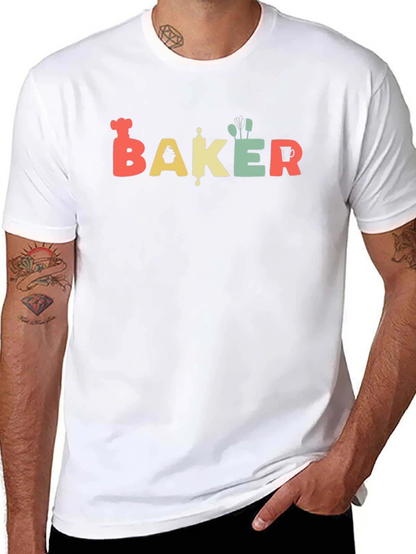 Black Baker T-Shirt - Funny Baking Tee view 8