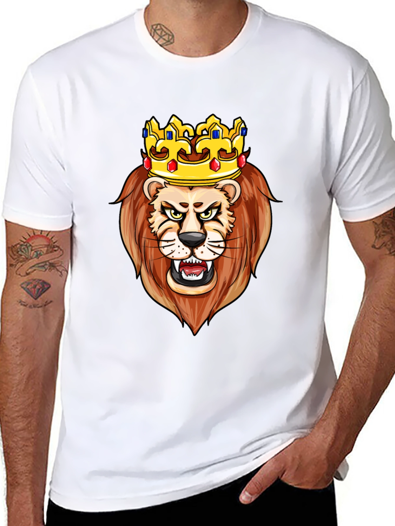 Black Lion King Graphic T-Shirt view 8
