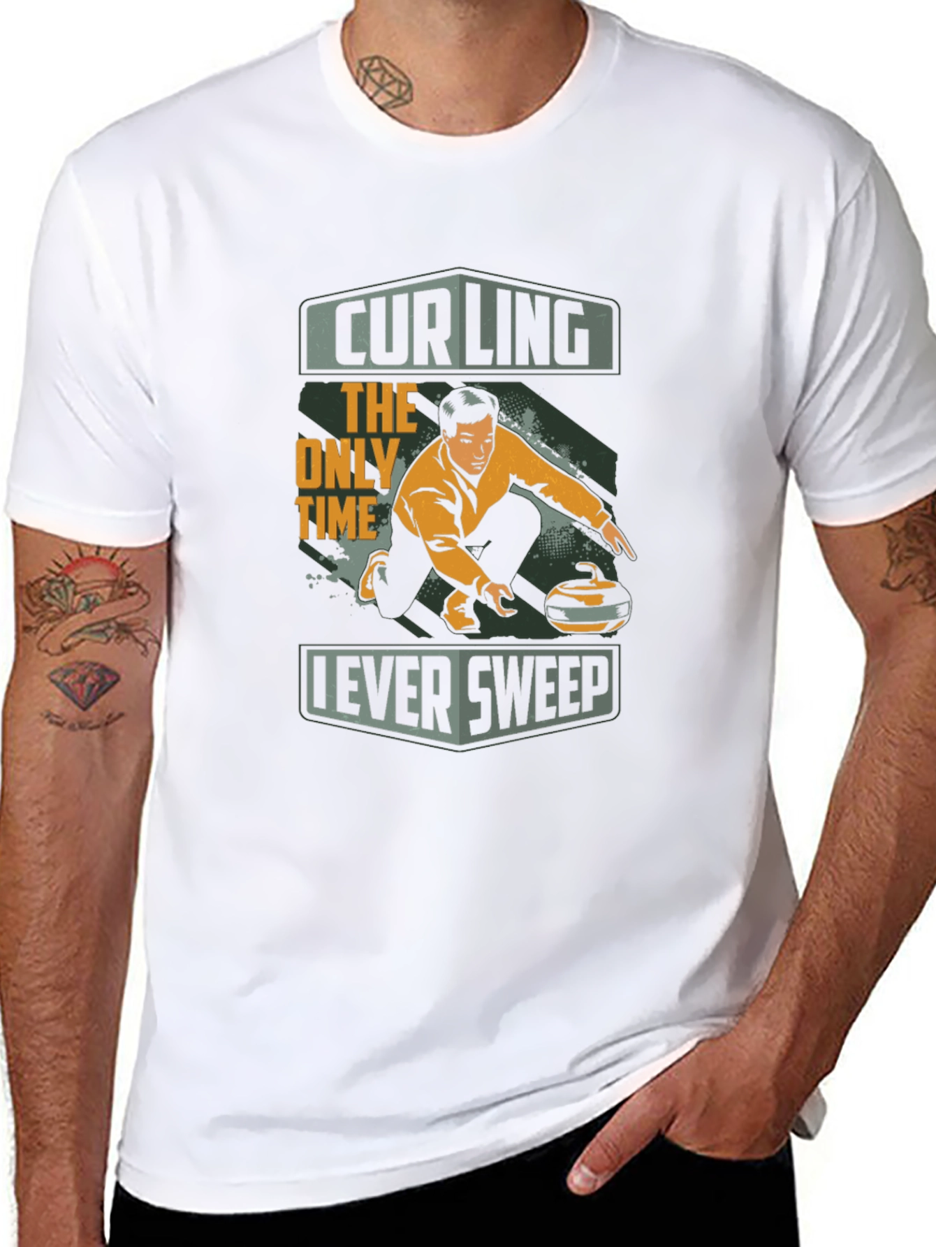 Black Curling T-Shirt - The Only Time I Ever Sweep view 8