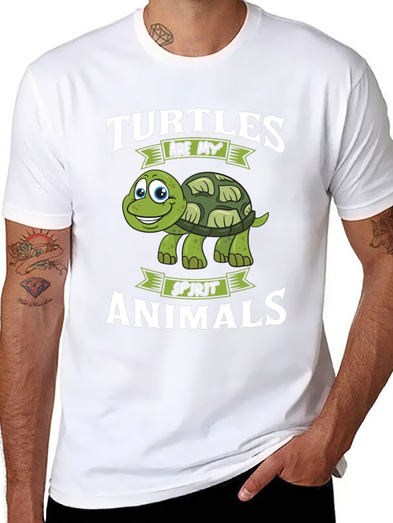Black Turtles Are My Spirit Animals Graphic Tee view 8