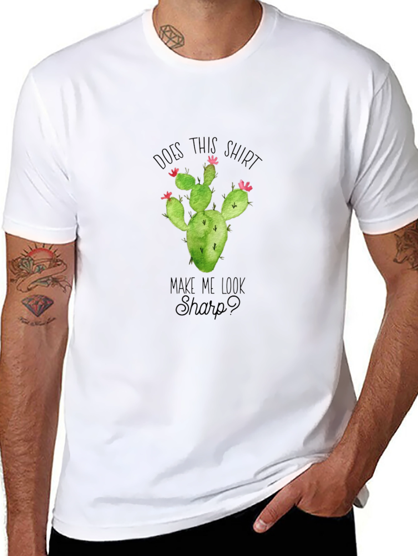 Black Cactus Graphic Tee - Does This Shirt Make Me Look Sharp? view 8