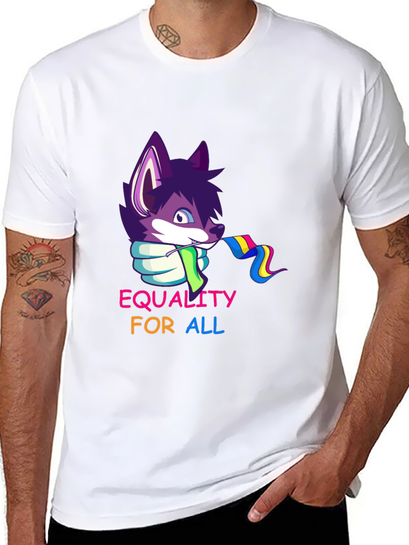 Black Equality For All T-Shirt view 8