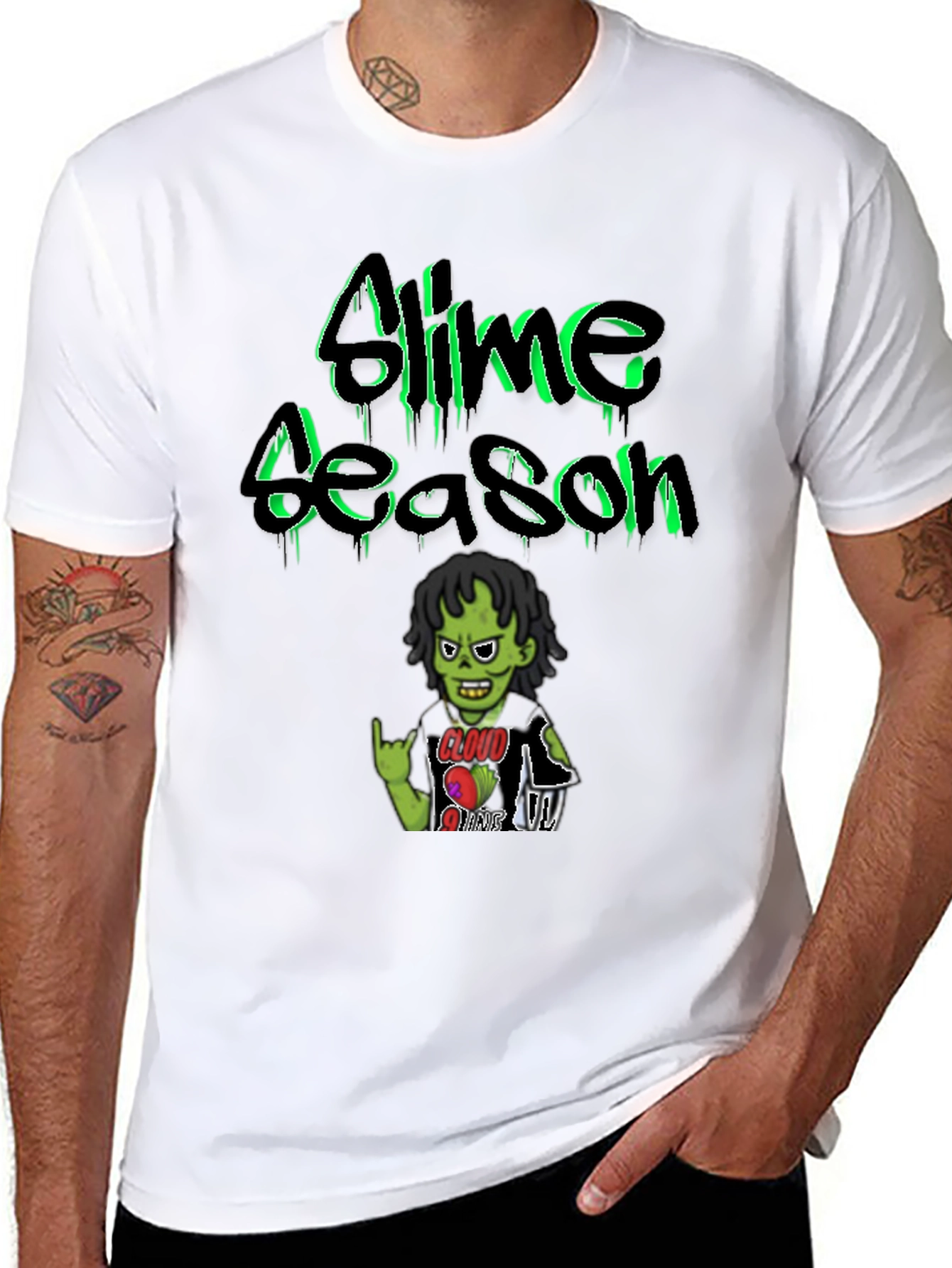 Black Slime Season Graphic Tee view 8