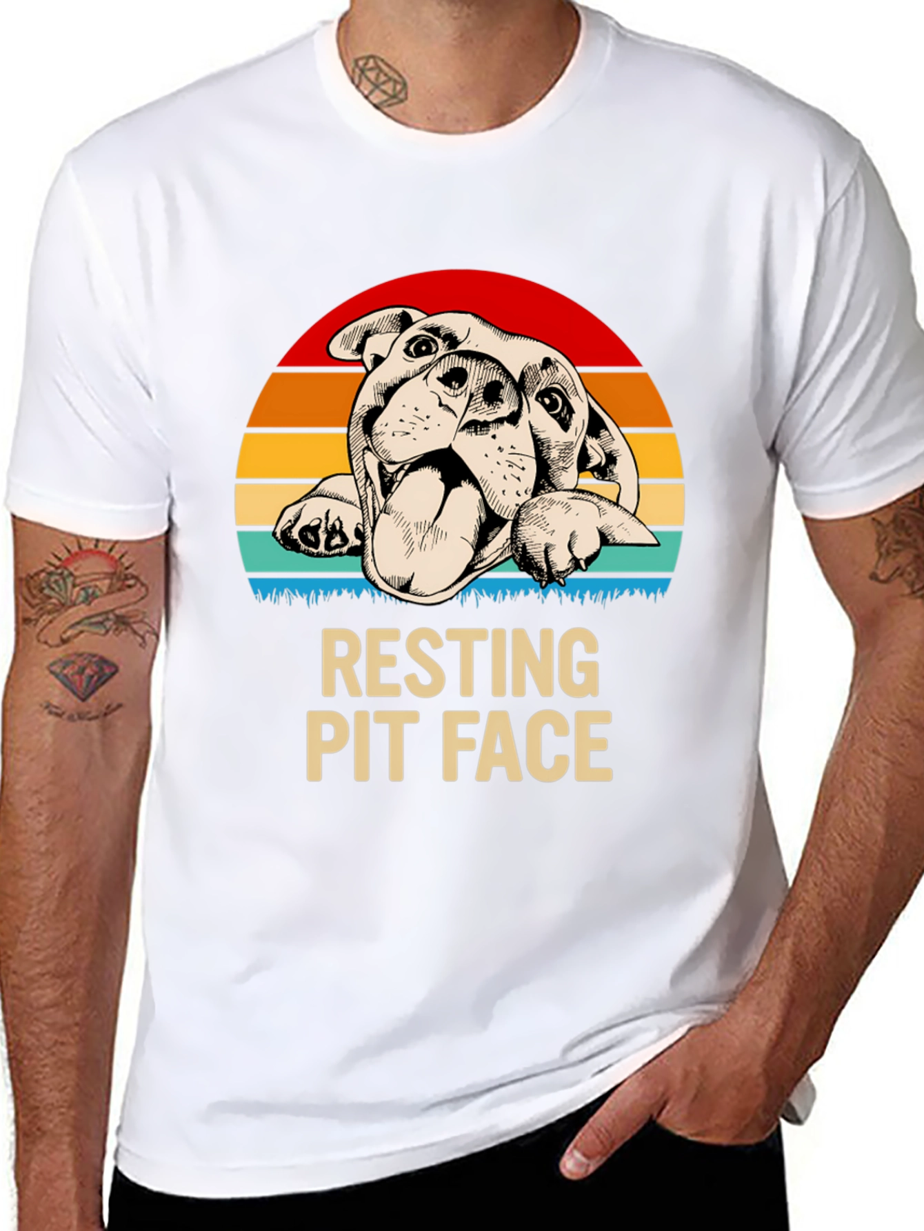 Black Resting Pit Face Graphic Tee - Unisex view 8