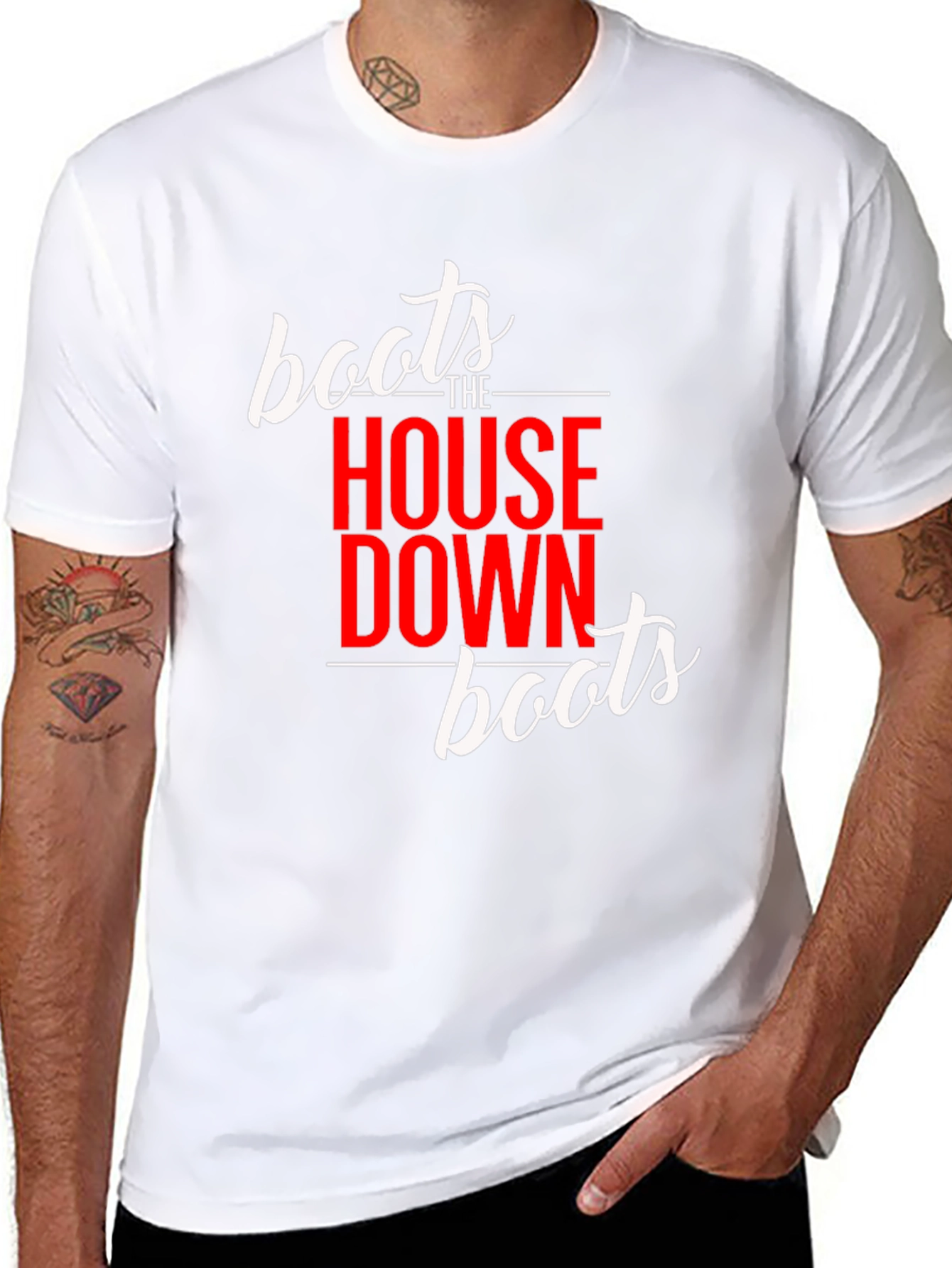 Black Boots The House Down Unisex T-Shirt view 8