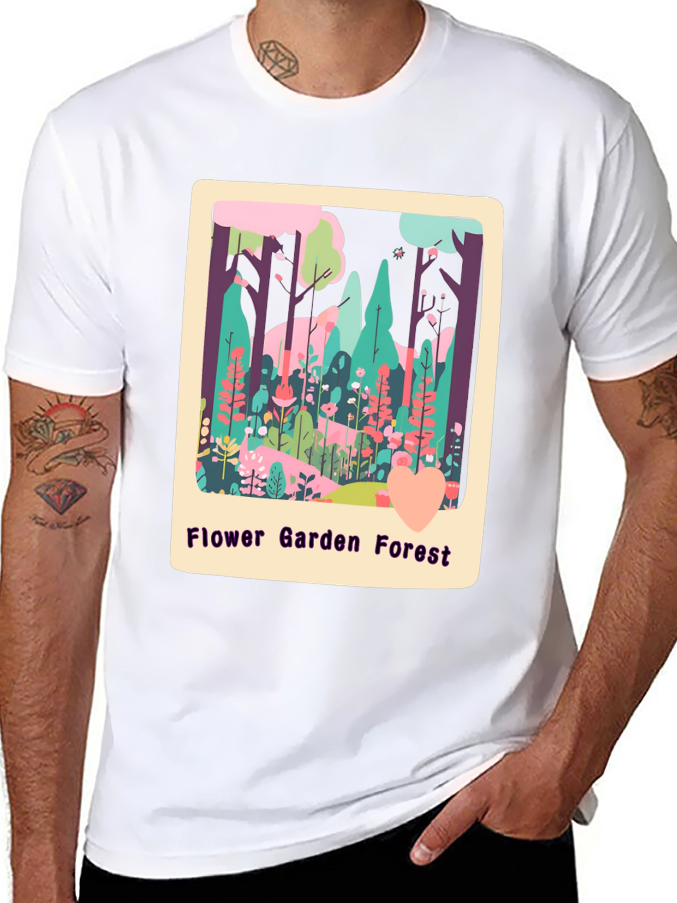 Flower Garden Forest Graphic Tee - 8