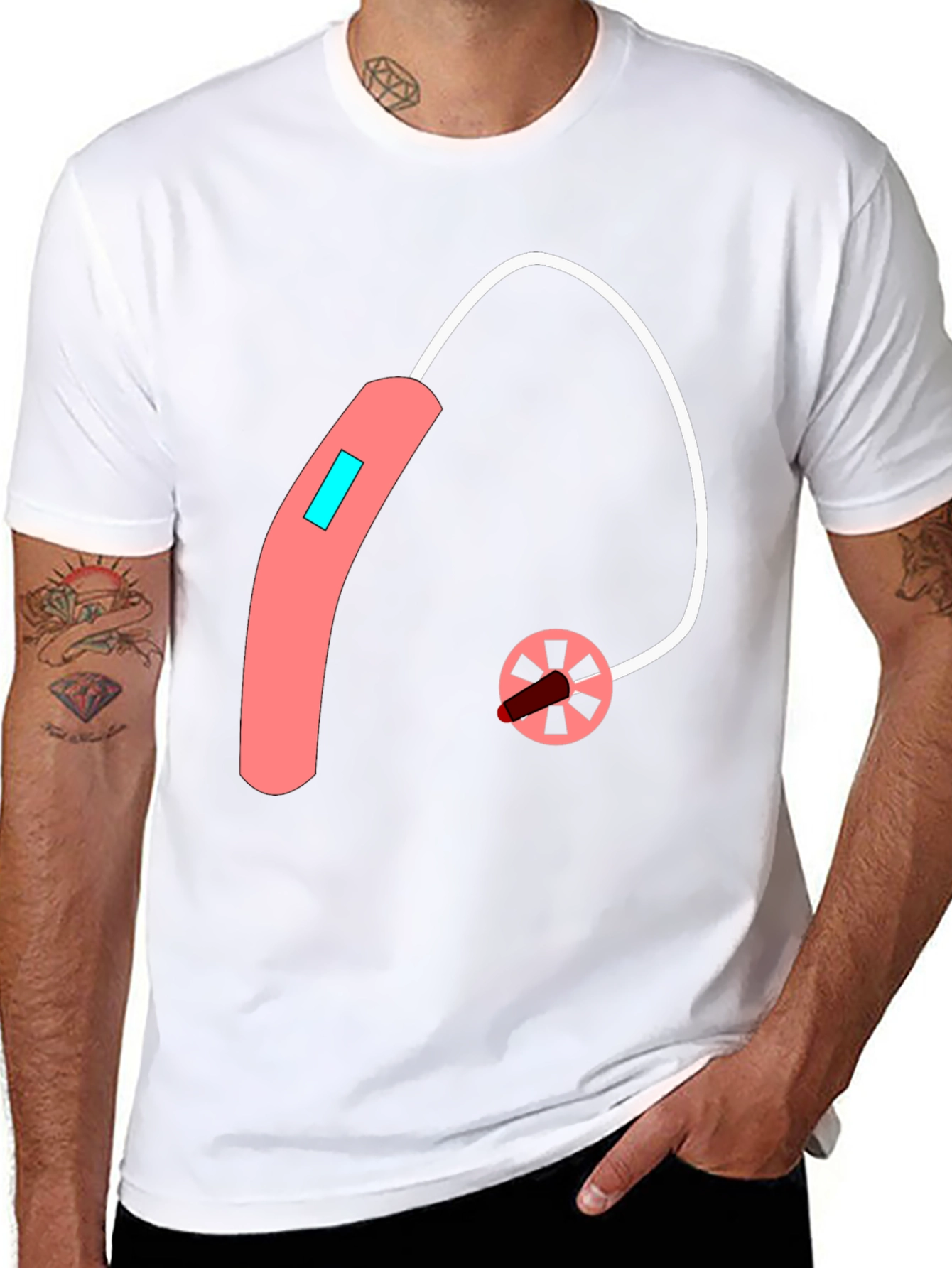 Hearing Aid Graphic Tee - Unique Design - 8