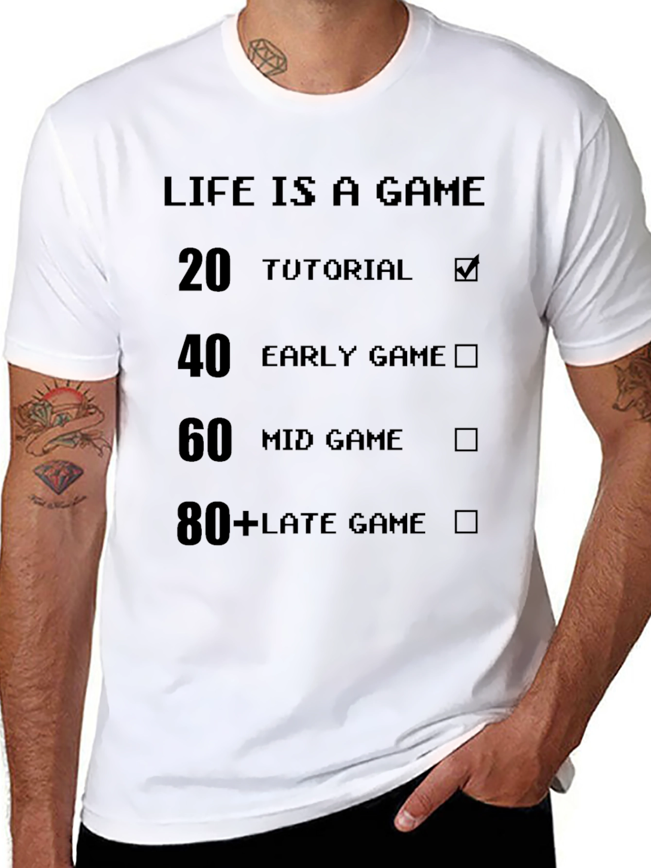 Black Life is a Game Black T-Shirt view 8