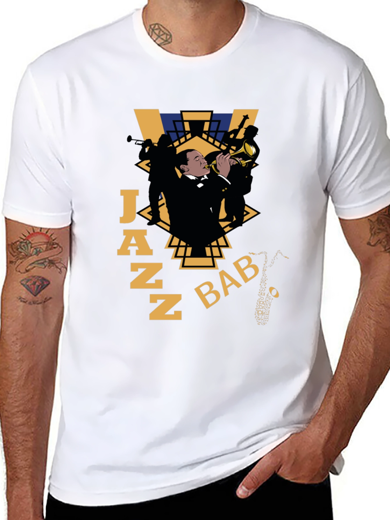 Black Jazz Baby Graphic T-Shirt view 8