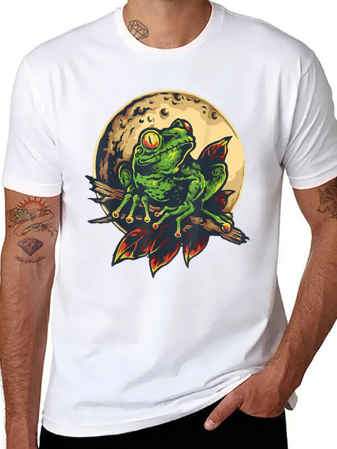Black Frog on the Moon T-Shirt view 8