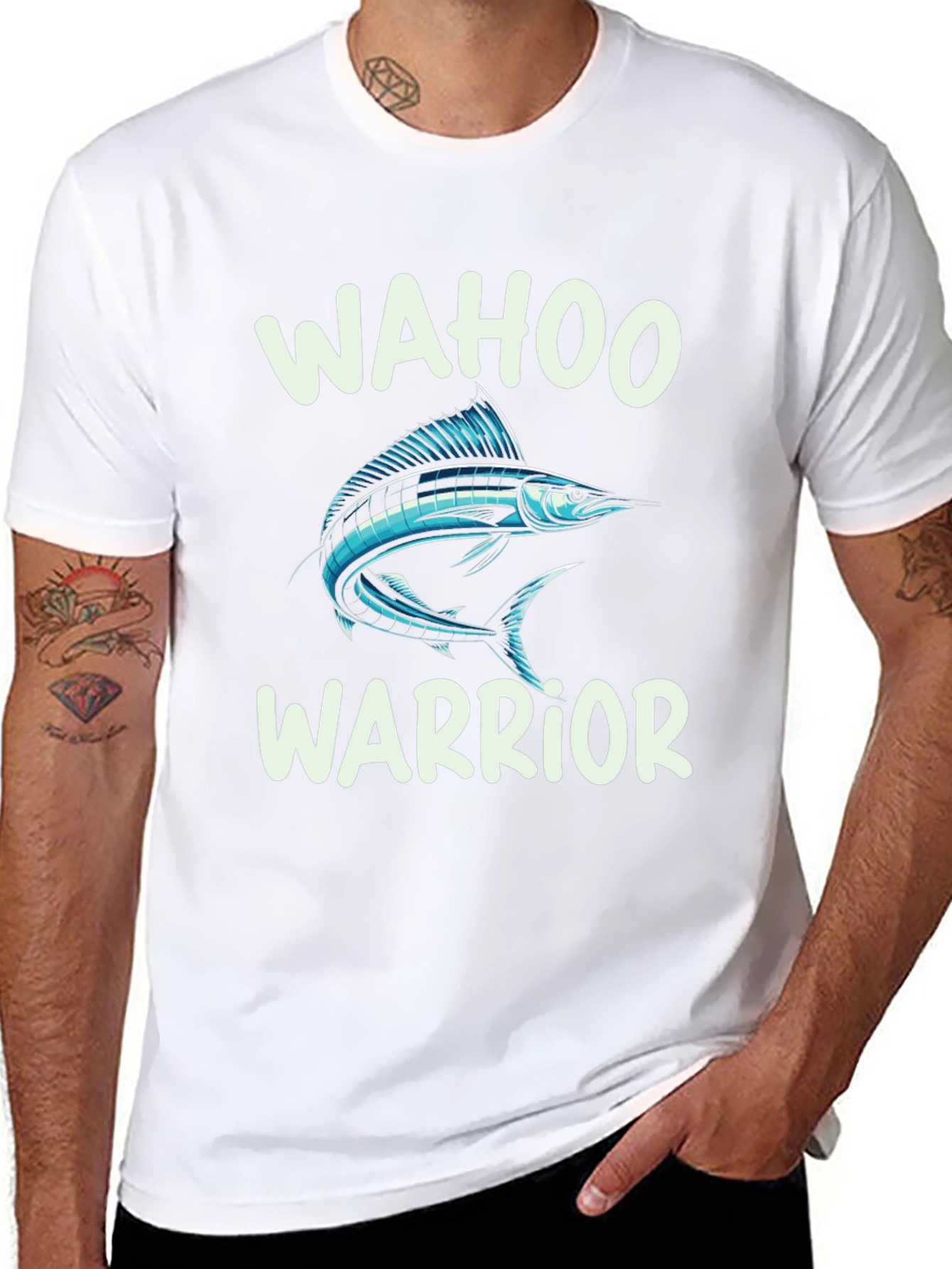 Black Wahoo Warrior Graphic T-Shirt view 8