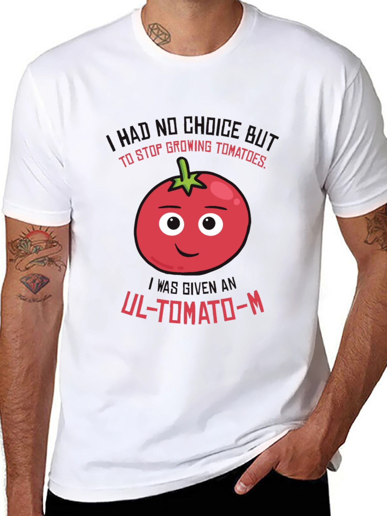 Black Funny Tomato Pun Graphic T-Shirt view 8