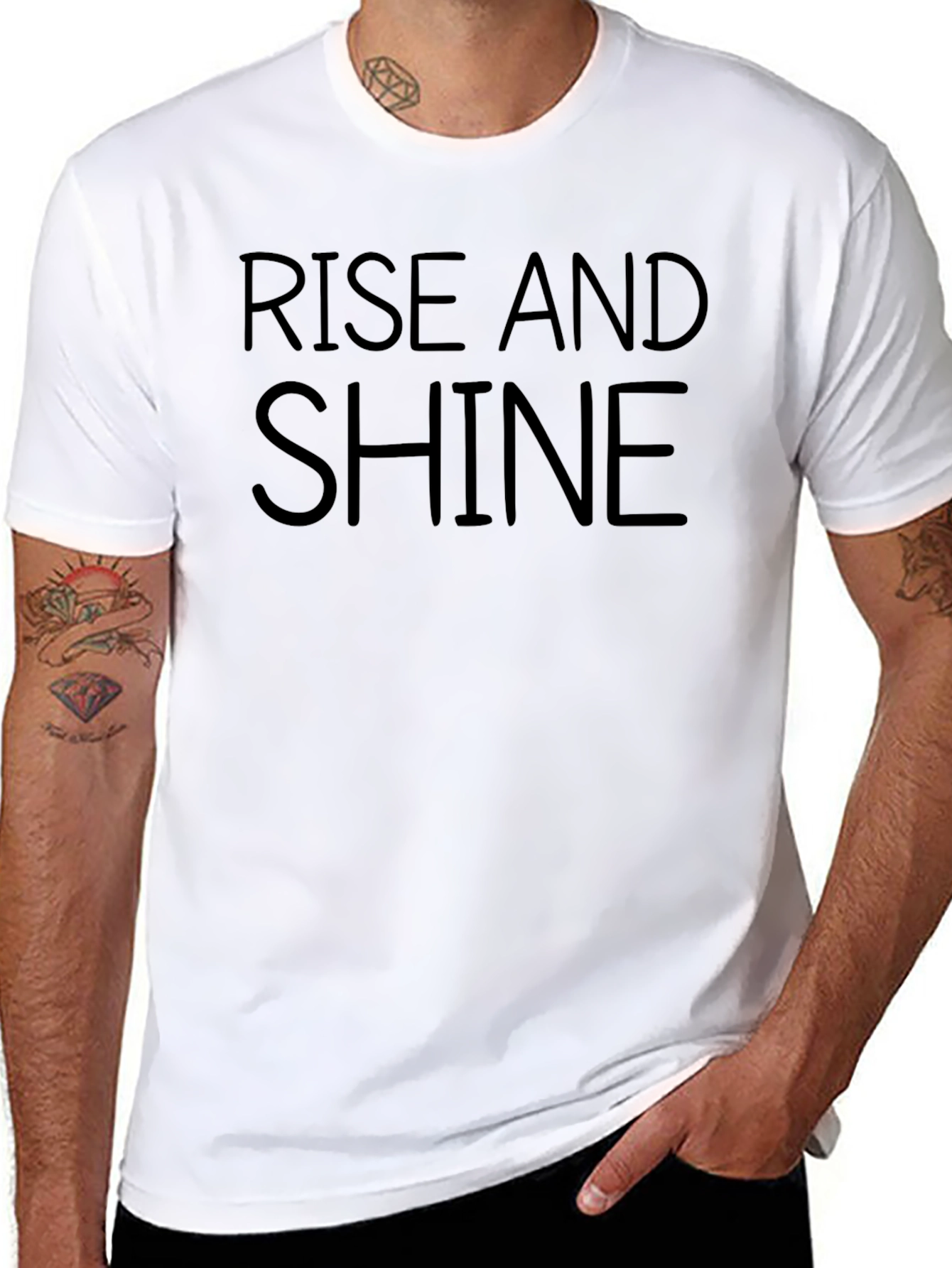 Black Rise and Shine T-Shirt - Soft Cotton Tee view 8
