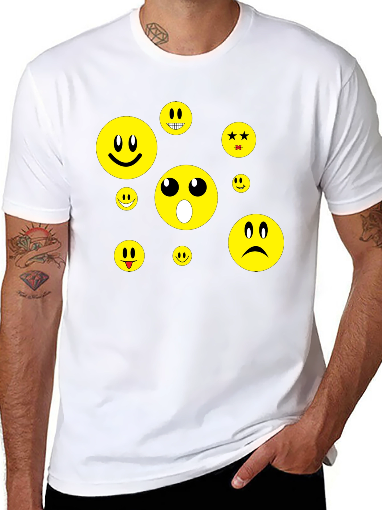 Black Emoji T-Shirt - Express Yourself! view 8