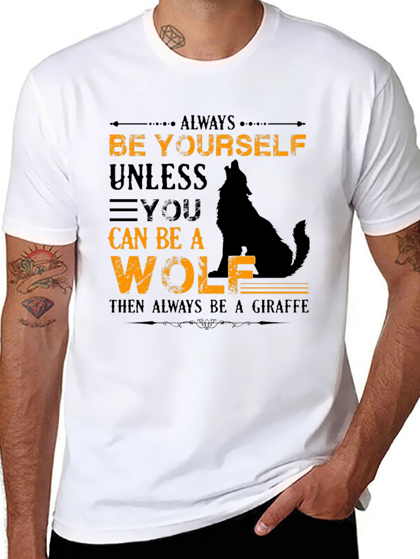 Black Always Be Yourself Unless You Can Be A Wolf T-Shirt view 8