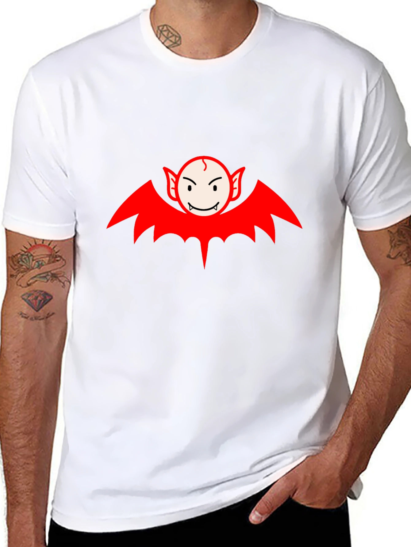 Black Cartoon Vampire T-Shirt - Spooky Fun view 8