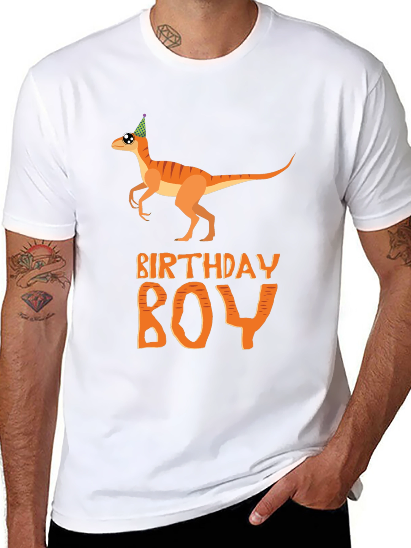 Black Birthday Boy T-Shirt Dinosaur Party Tee view 8