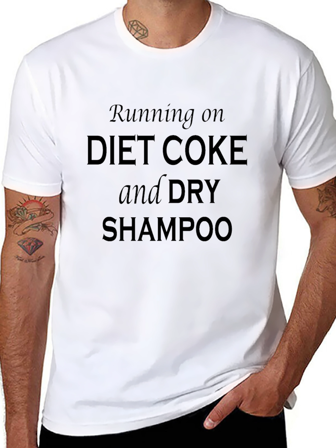 Black Diet Coke and Dry Shampoo Graphic Tee view 8