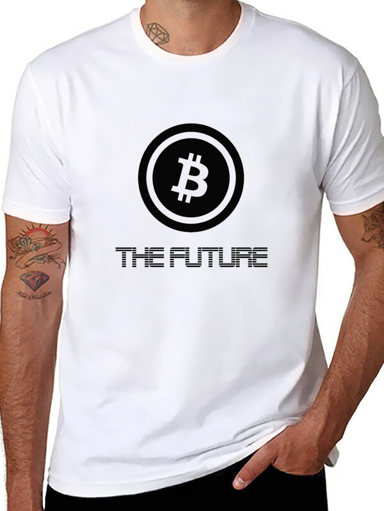 Black Bitcoin: The Future T-Shirt - Crypto Tee view 8