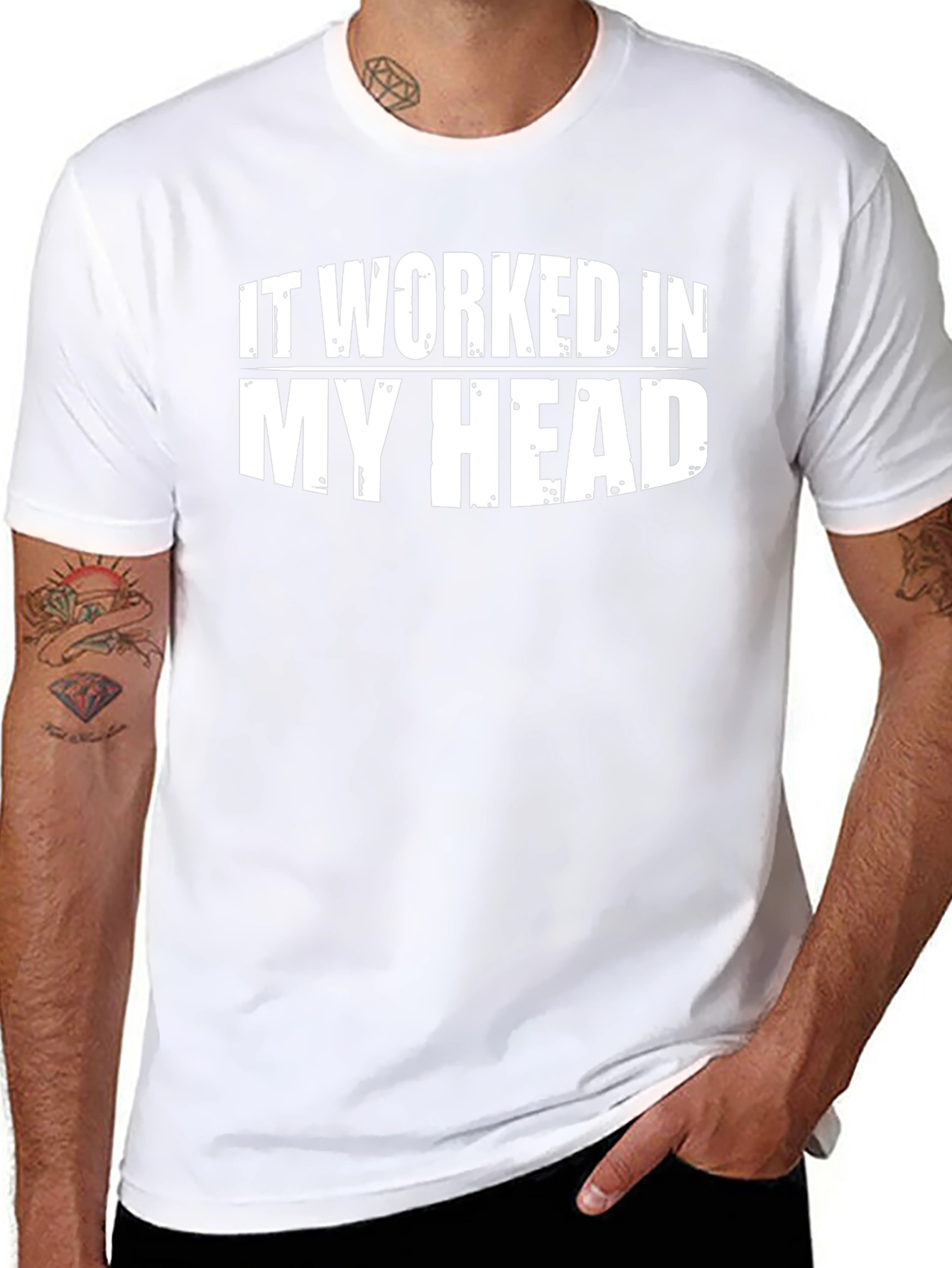 Black Funny 'It Worked in My Head' Graphic Tee view 8