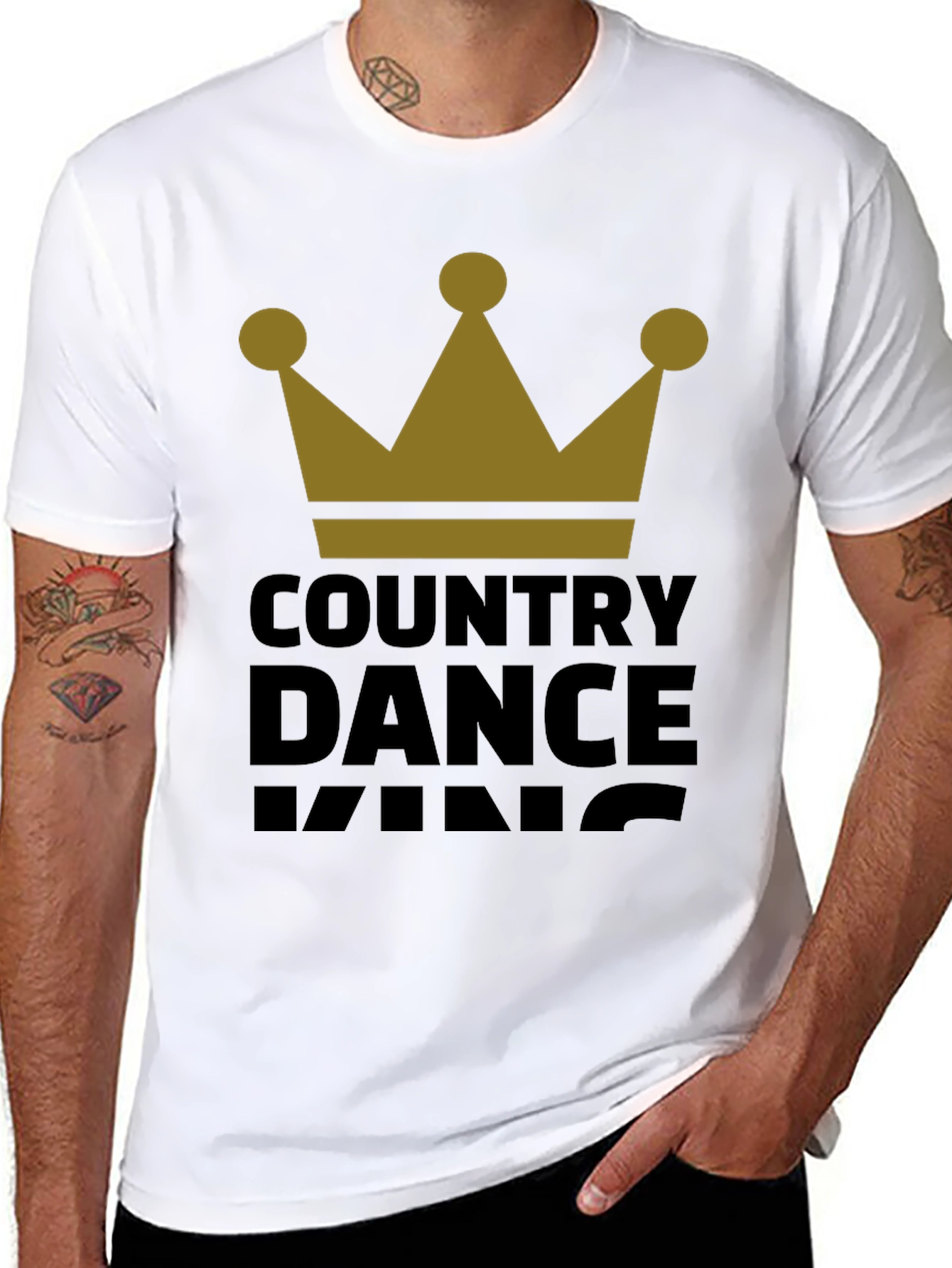 Black Country Dance King T-Shirt - Black view 8