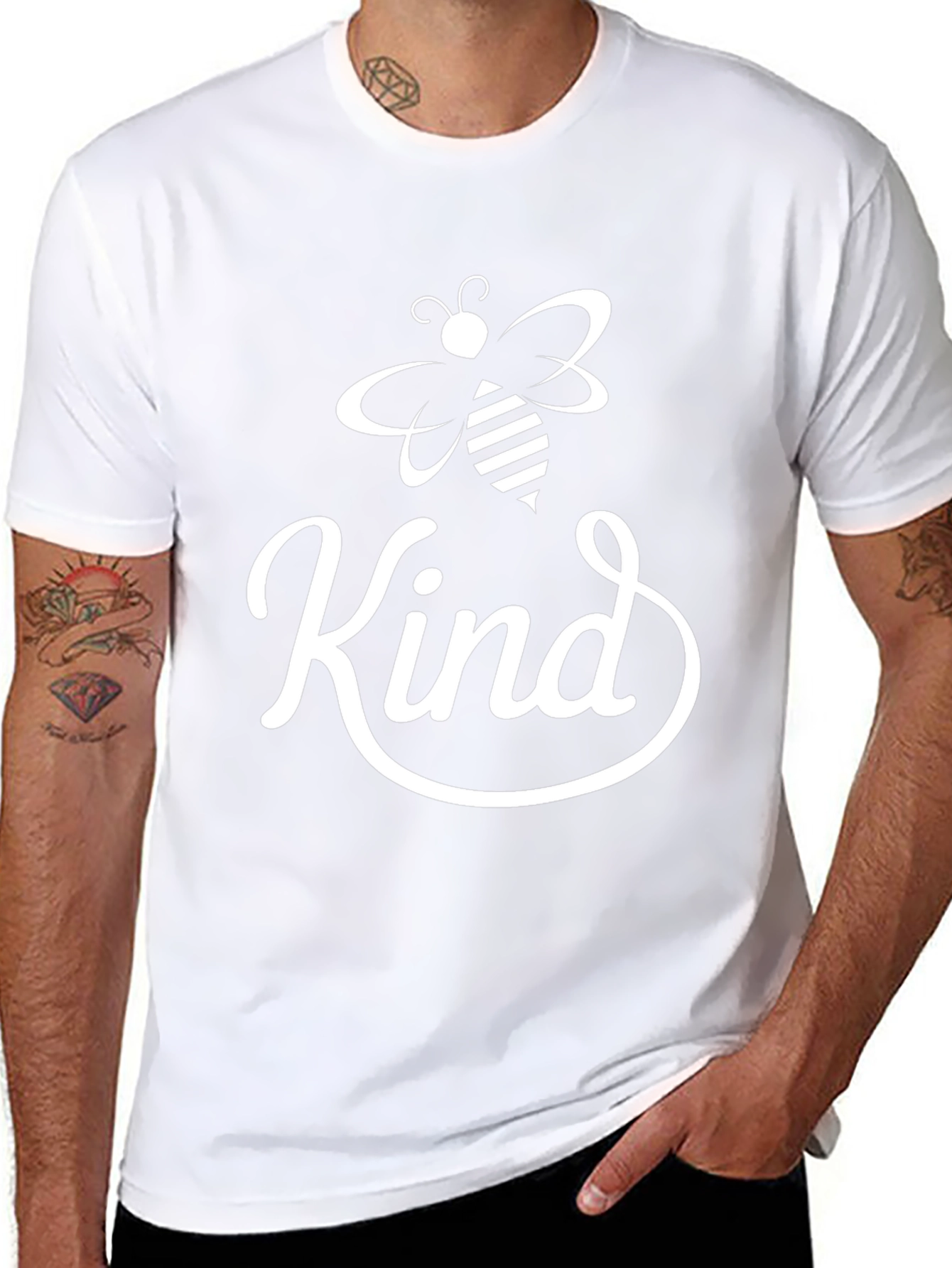 Black Be Kind Bee T-Shirt - Black Graphic Tee view 8