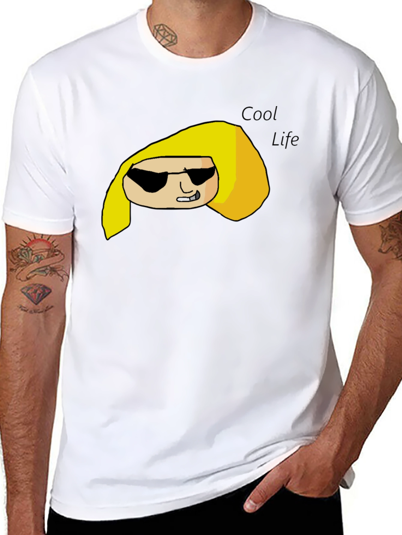 Black Cool Life Graphic Tee view 8