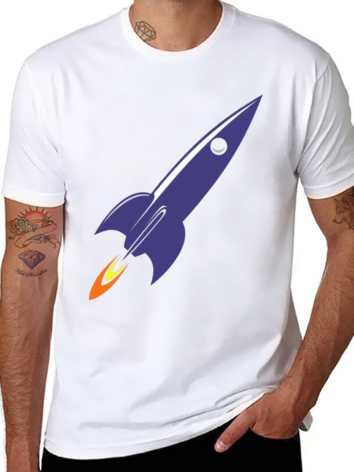 Black Rocket Graphic Tee - Blast Off in Style view 8