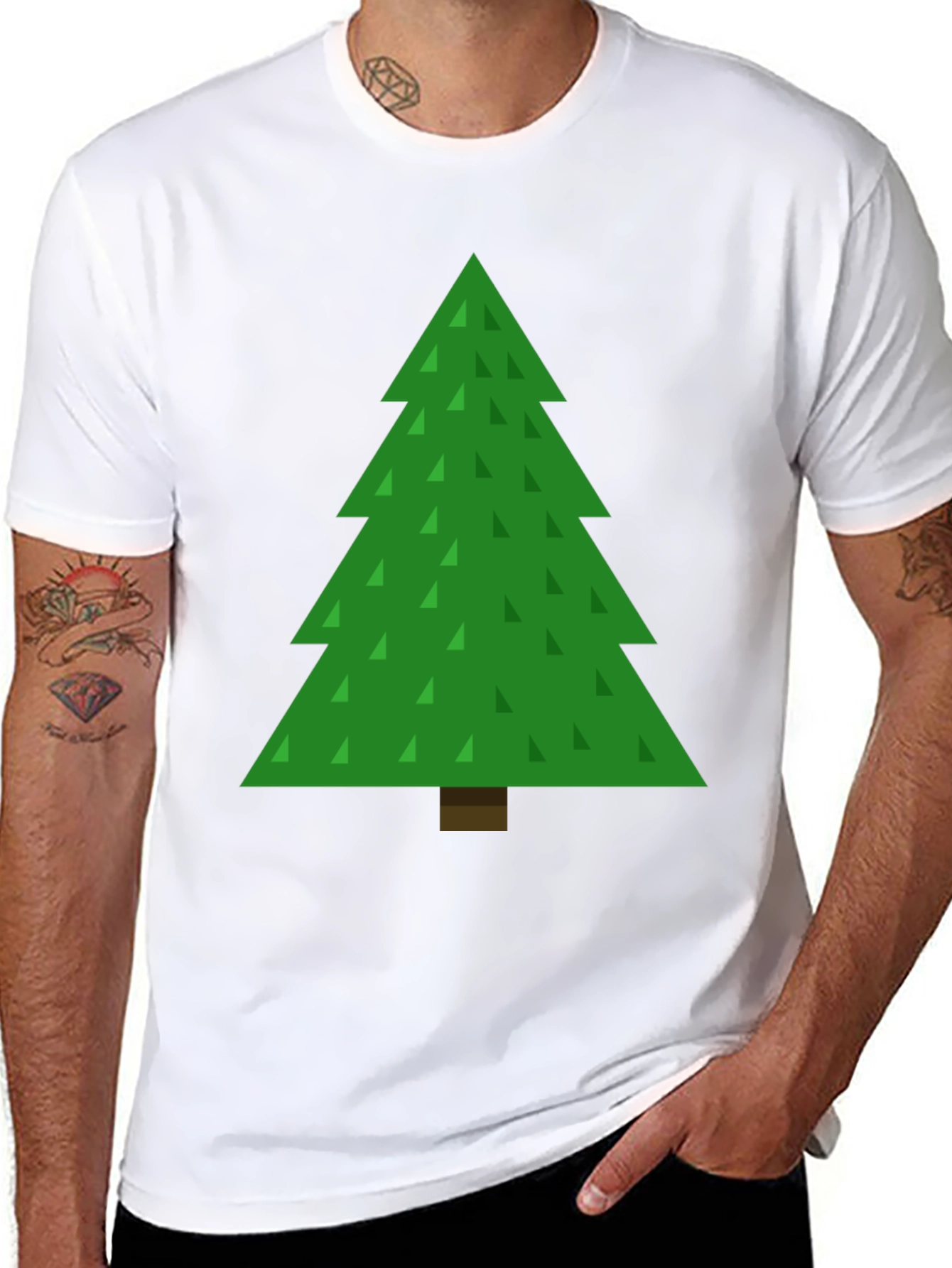 Black Christmas Tree Graphic Tee - Holiday Fun view 8