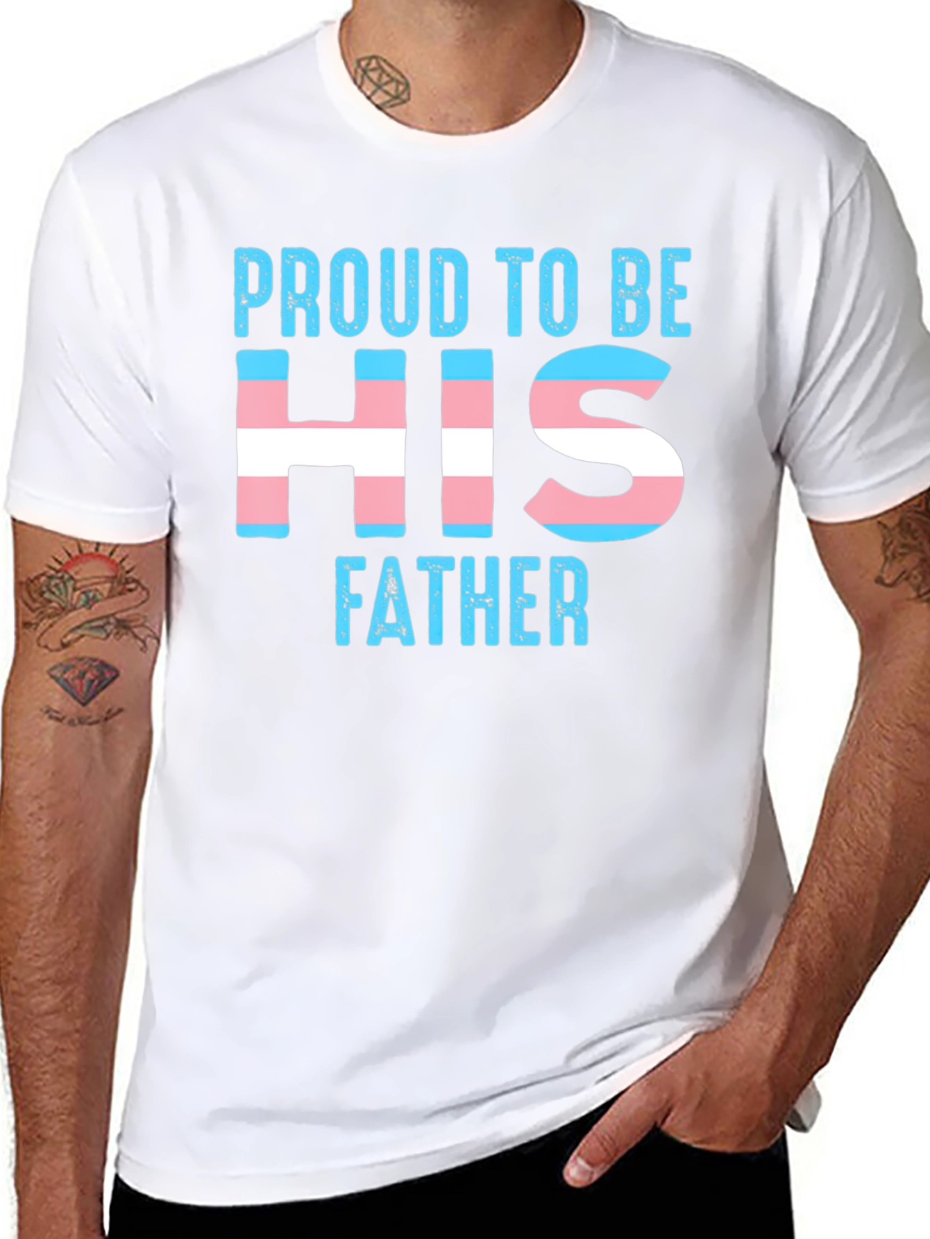 Black Proud to Be His Father Transgender T-Shirt view 8