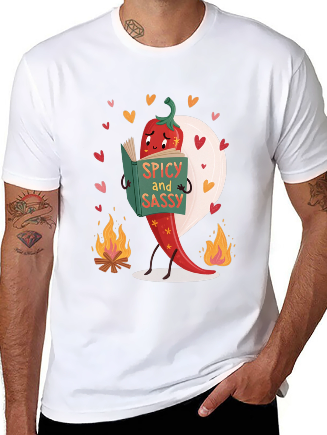 Black Spicy and Sassy Unisex T-Shirt view 8