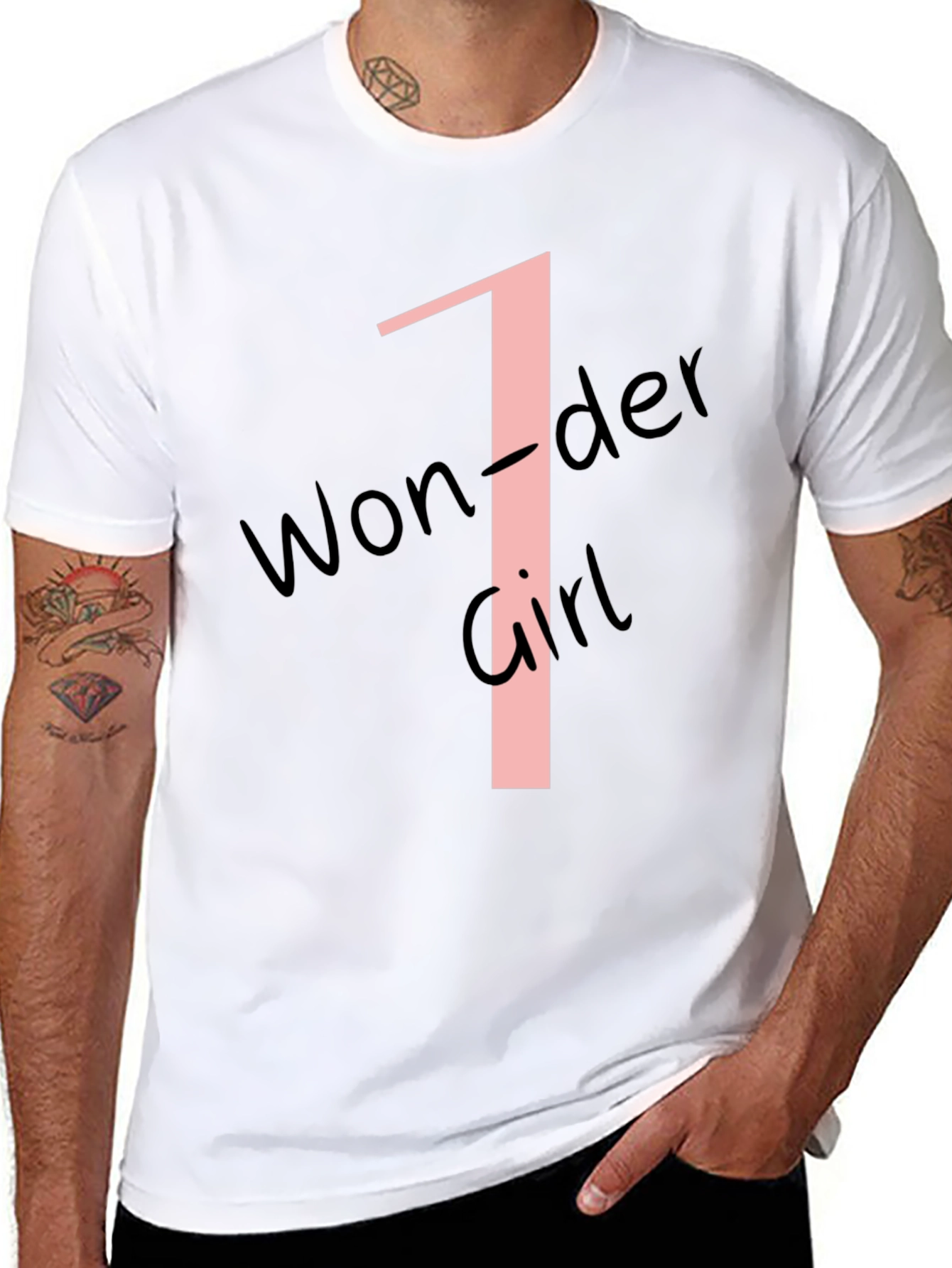 Black Wonder Girl Number One Black T-Shirt view 8