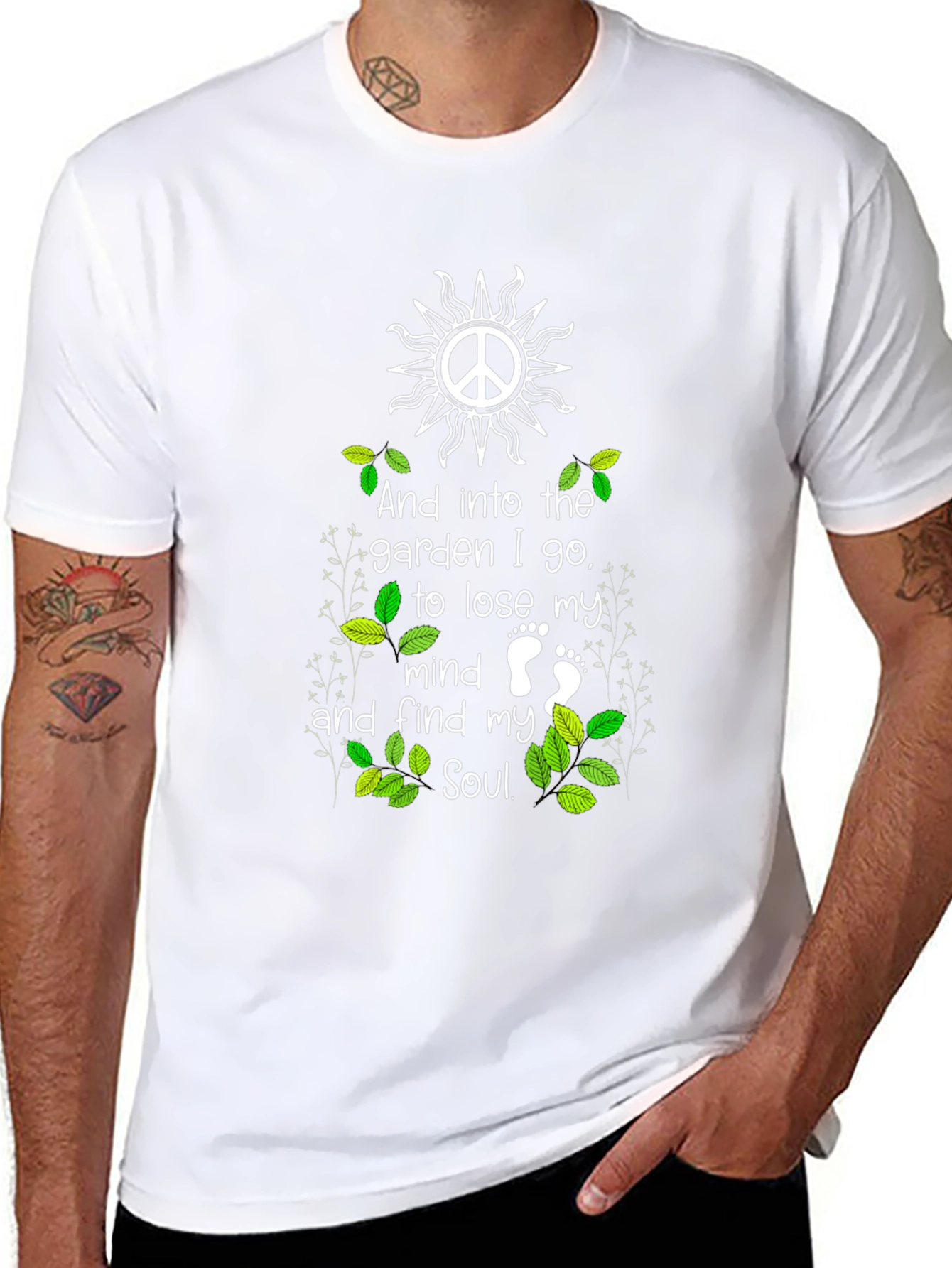 Black Garden Soul T-Shirt - Nature Lover's Tee view 8
